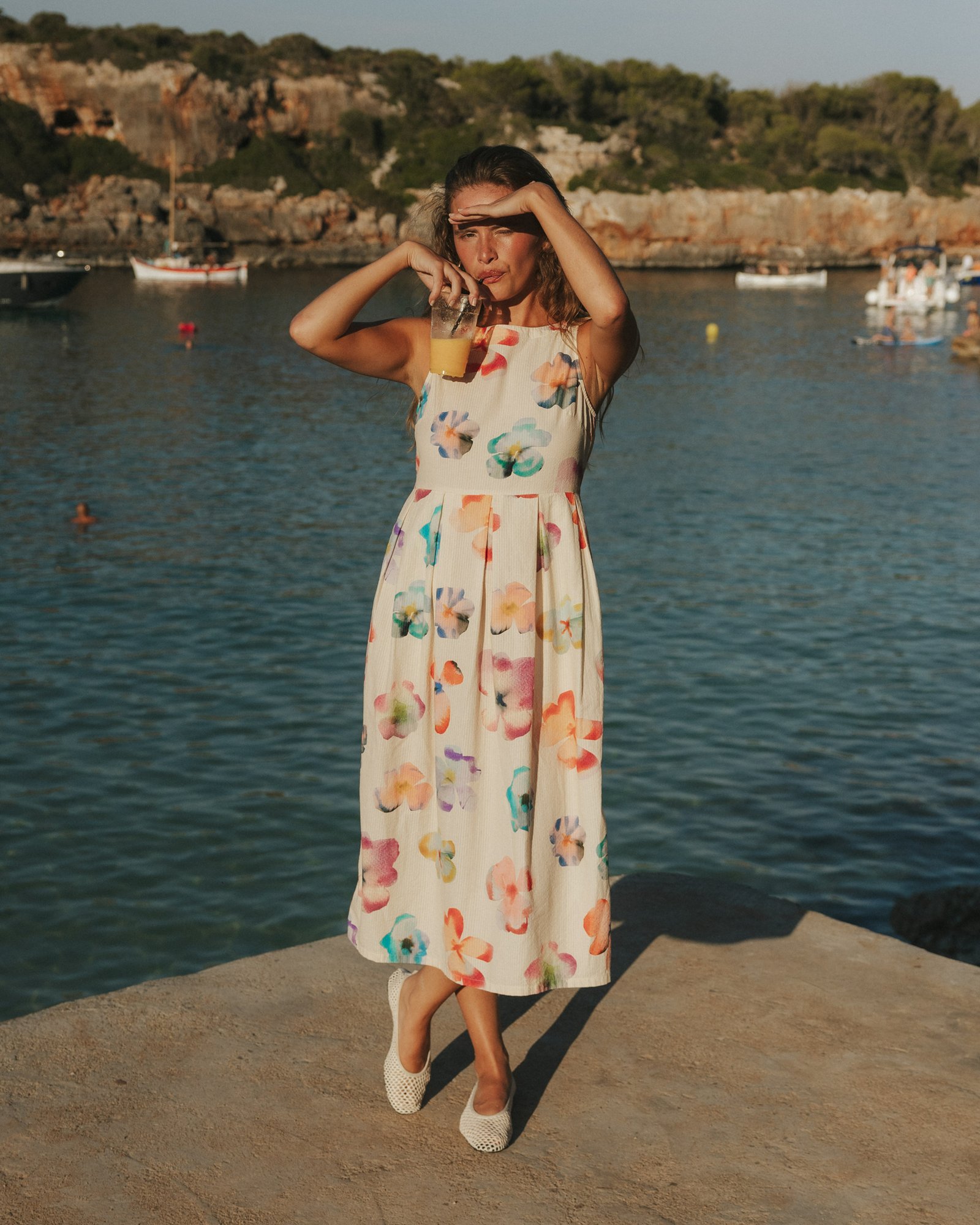 Dress Vallsta Flower Cut Egg White