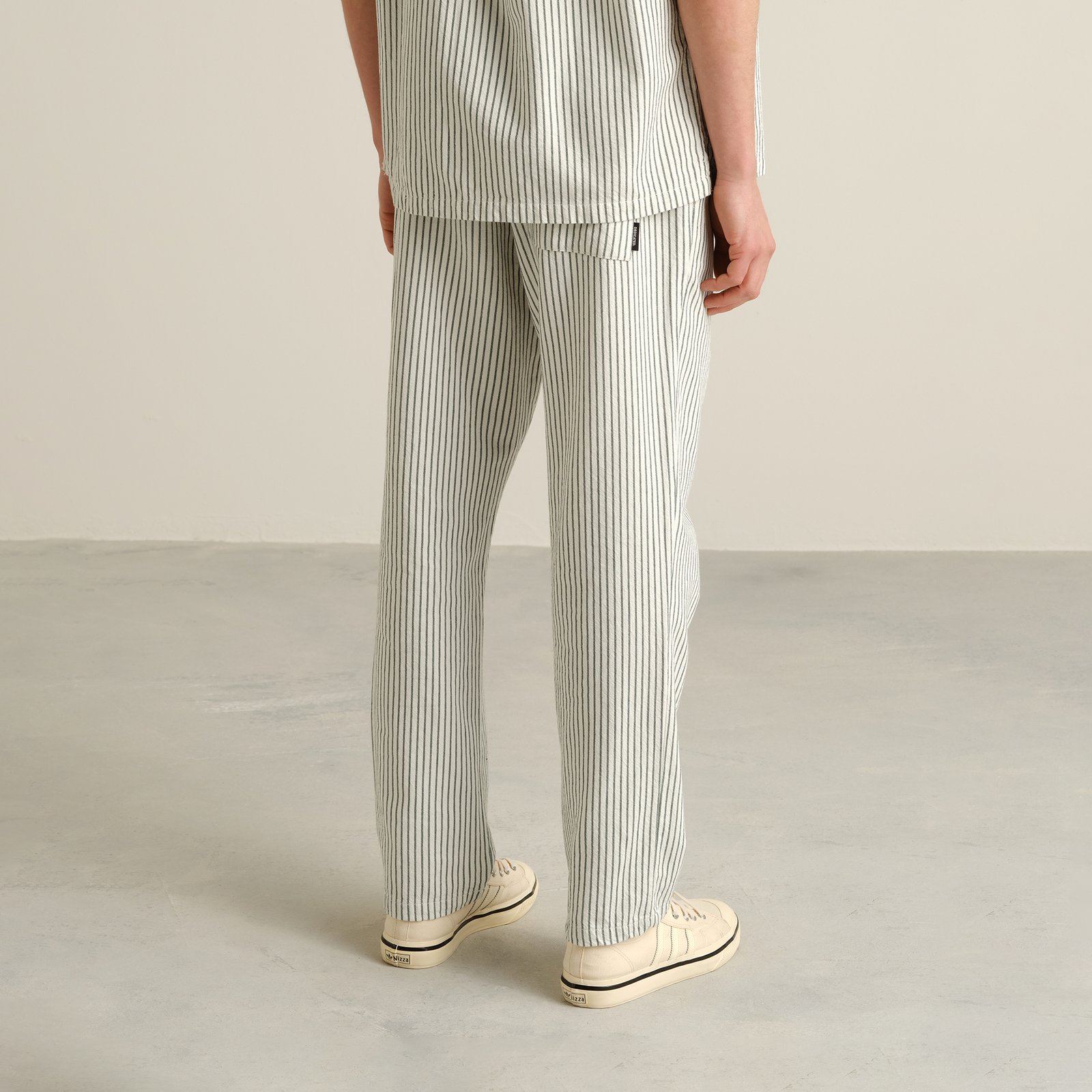 Pants Borrby Work Stripe Forest Green