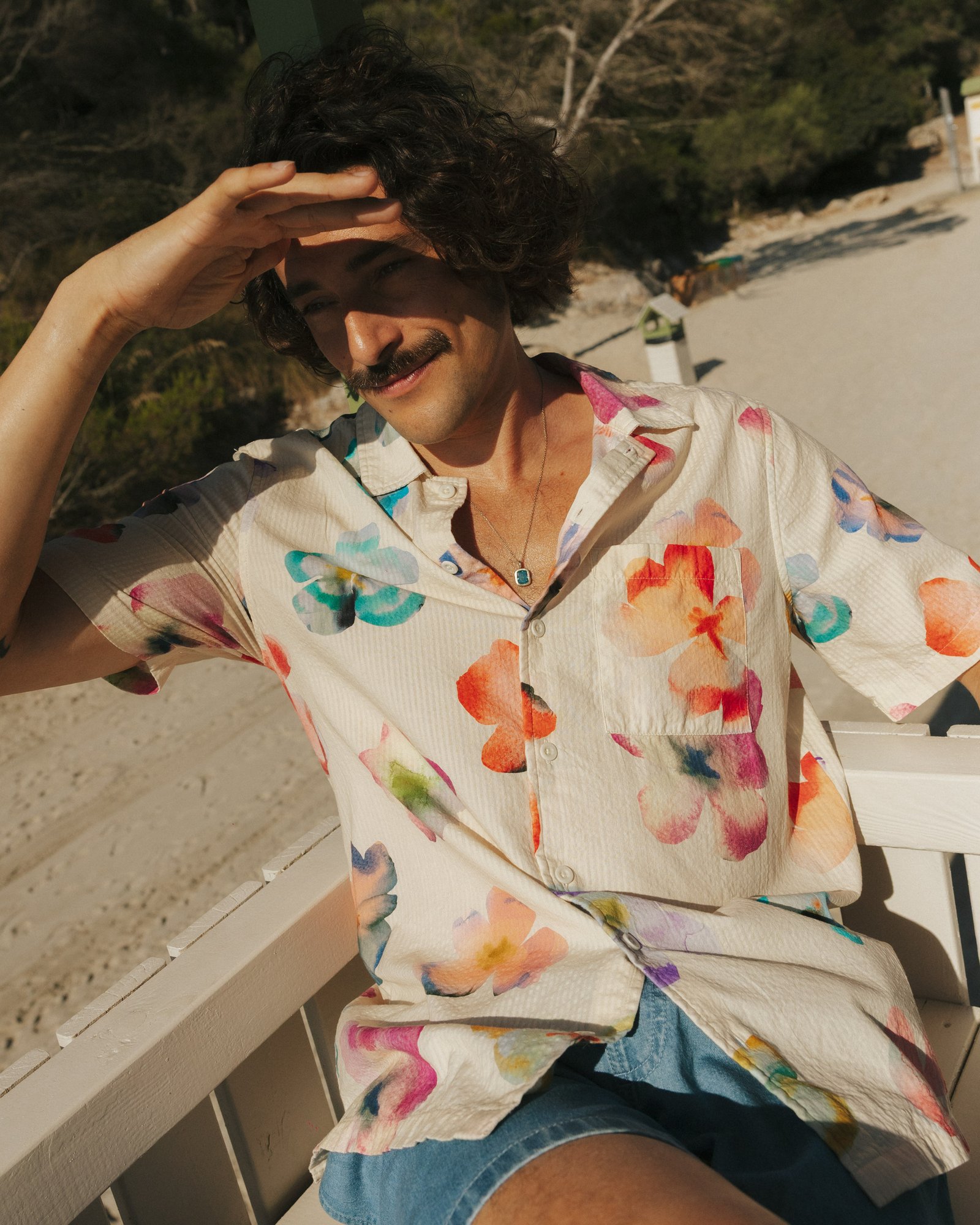 Shirt Brantevik Flower Cut Egg White