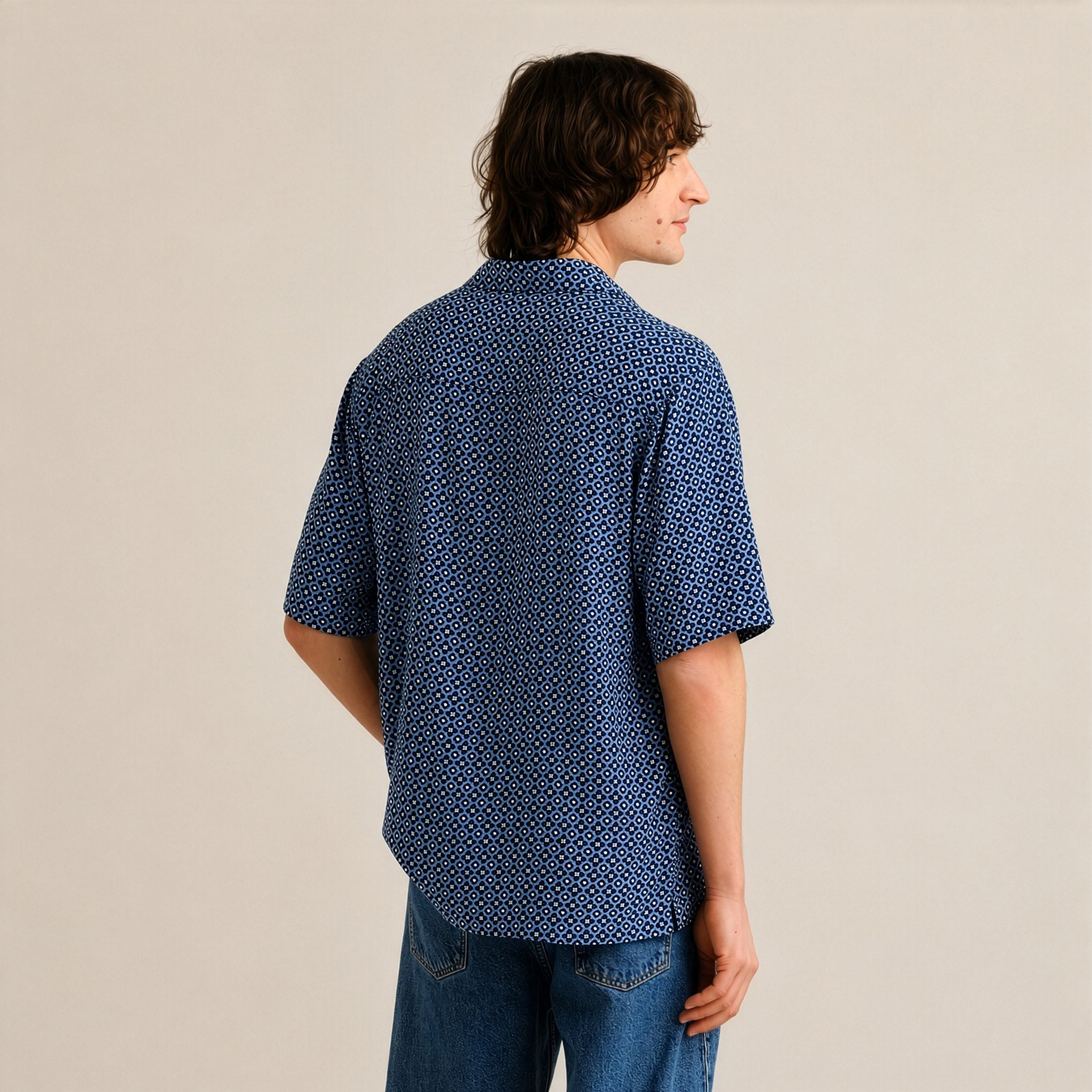Shirt Marstrand Tile Medallion Estate Blue