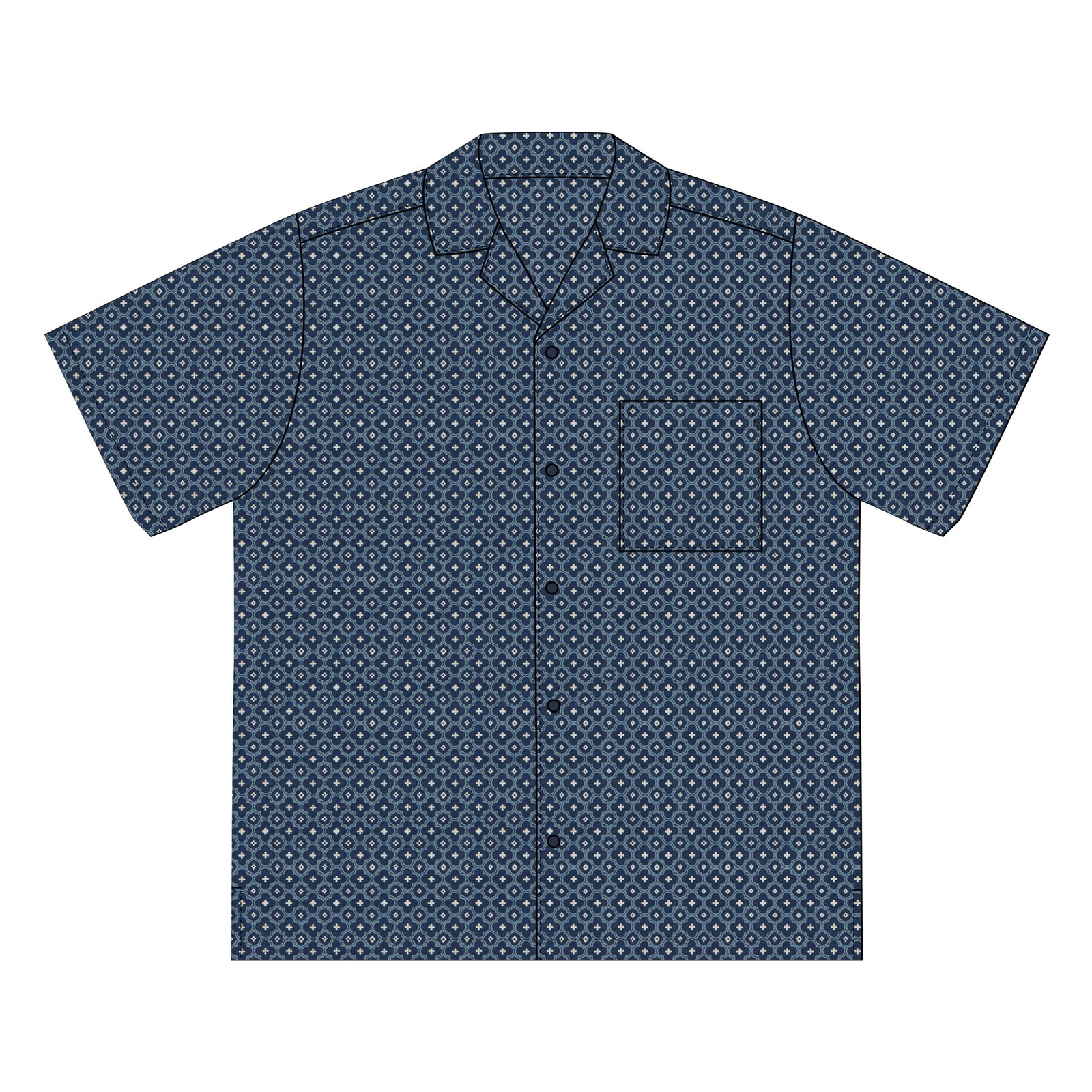 Shirt Marstrand Tile Medallion Estate Blue
