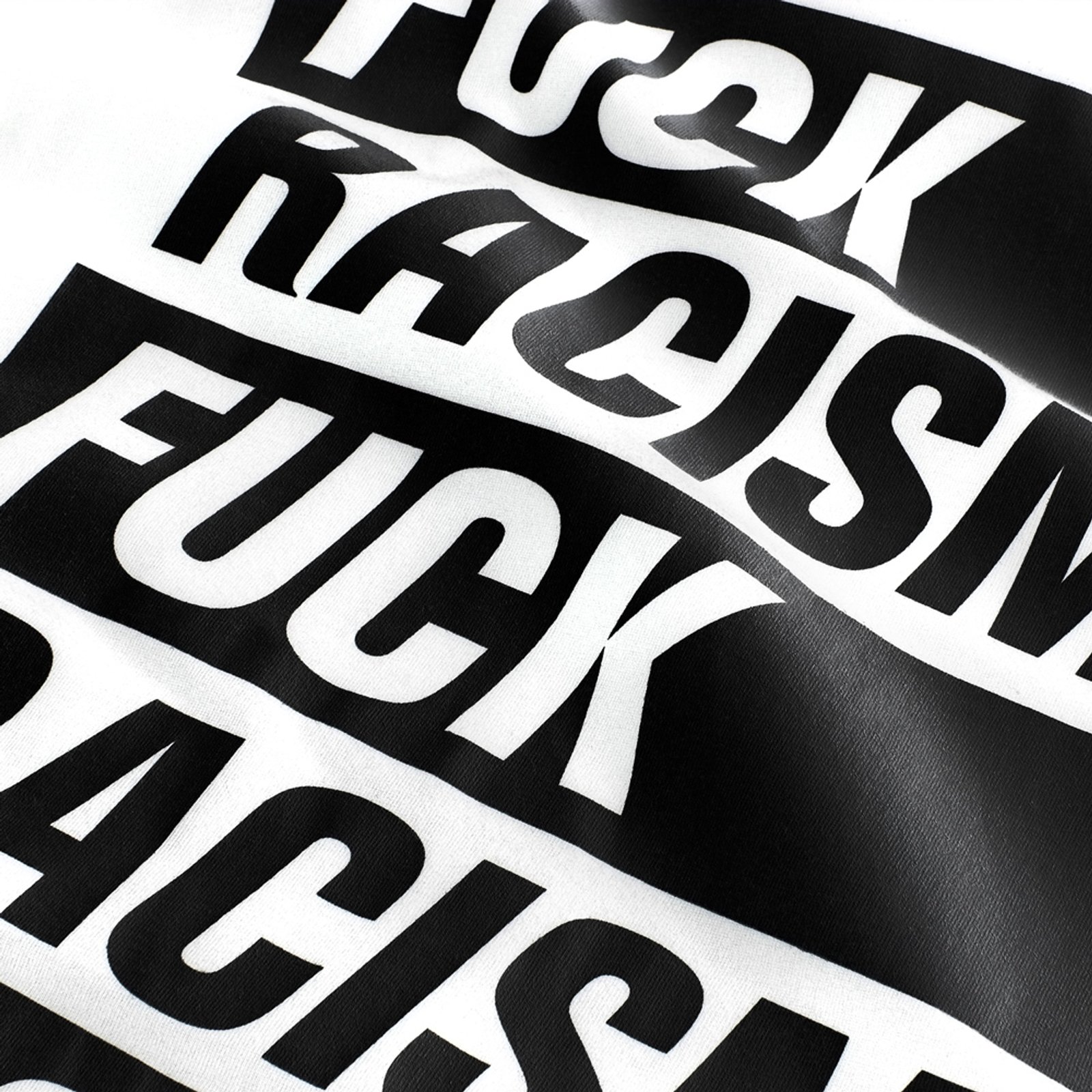 T-shirt Stockholm Fuck Racism White