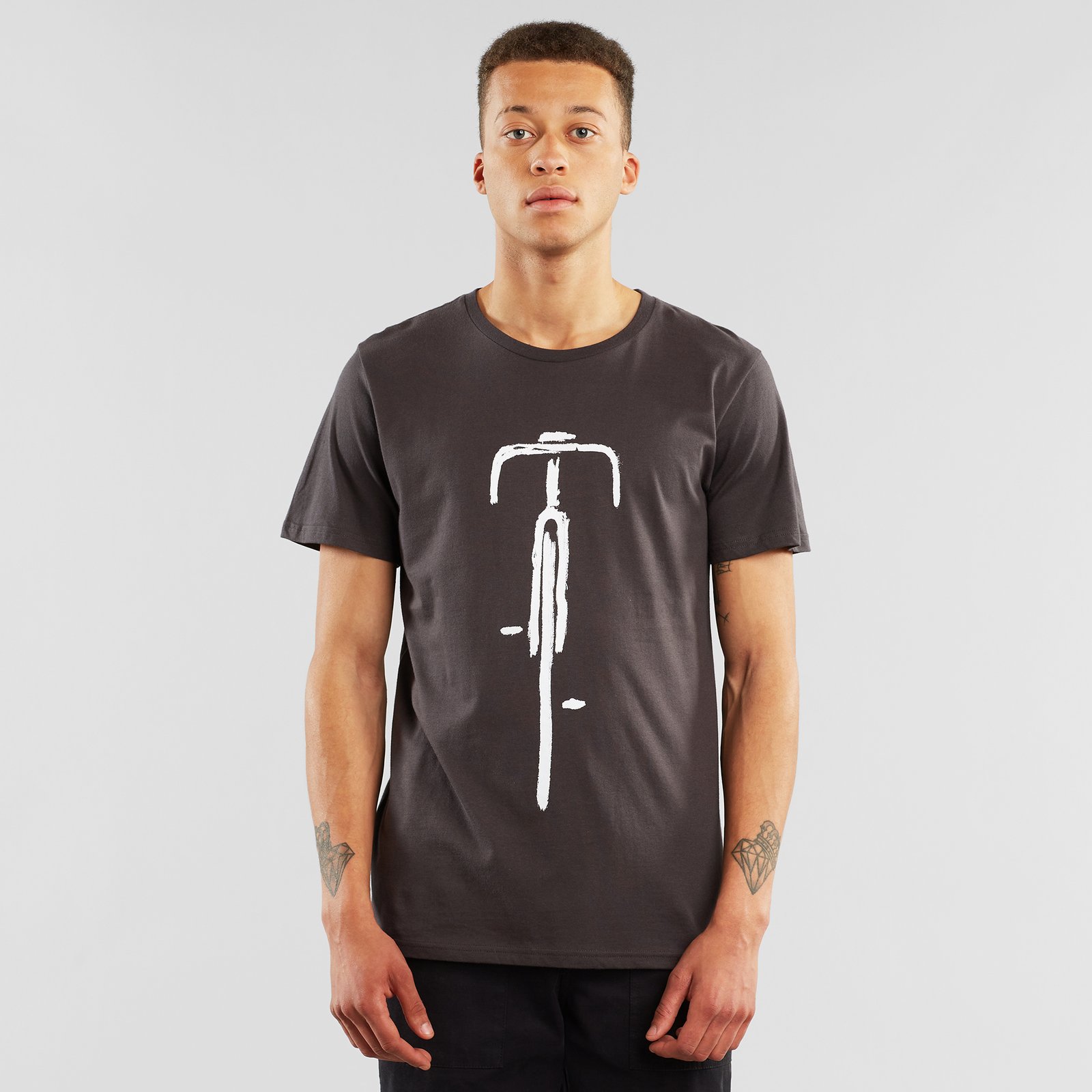 T-shirt Stockholm Bike Front Charcoal