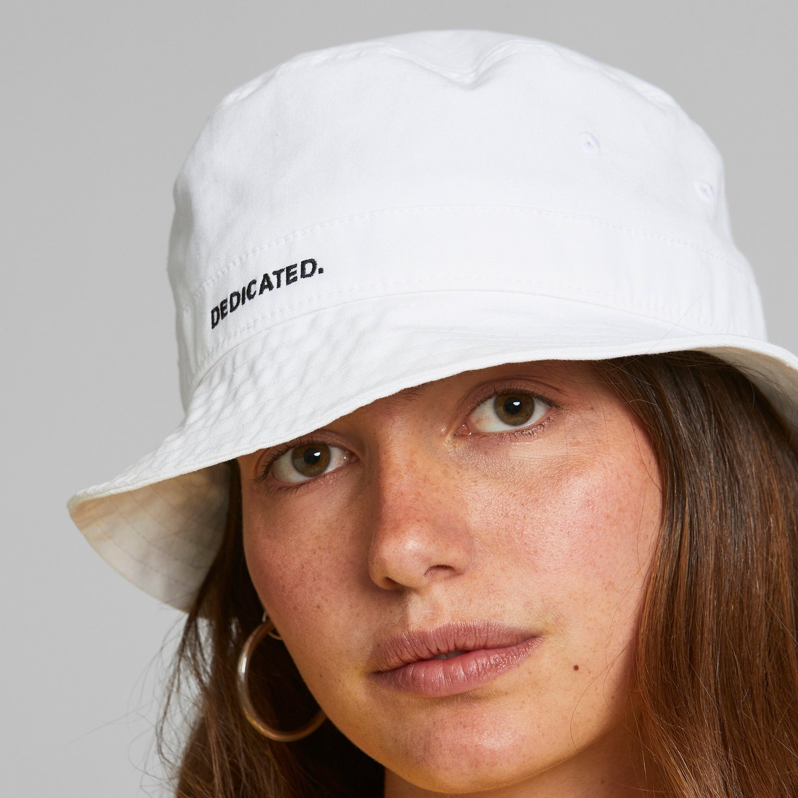 Bucket Hat Dedicated Logo White