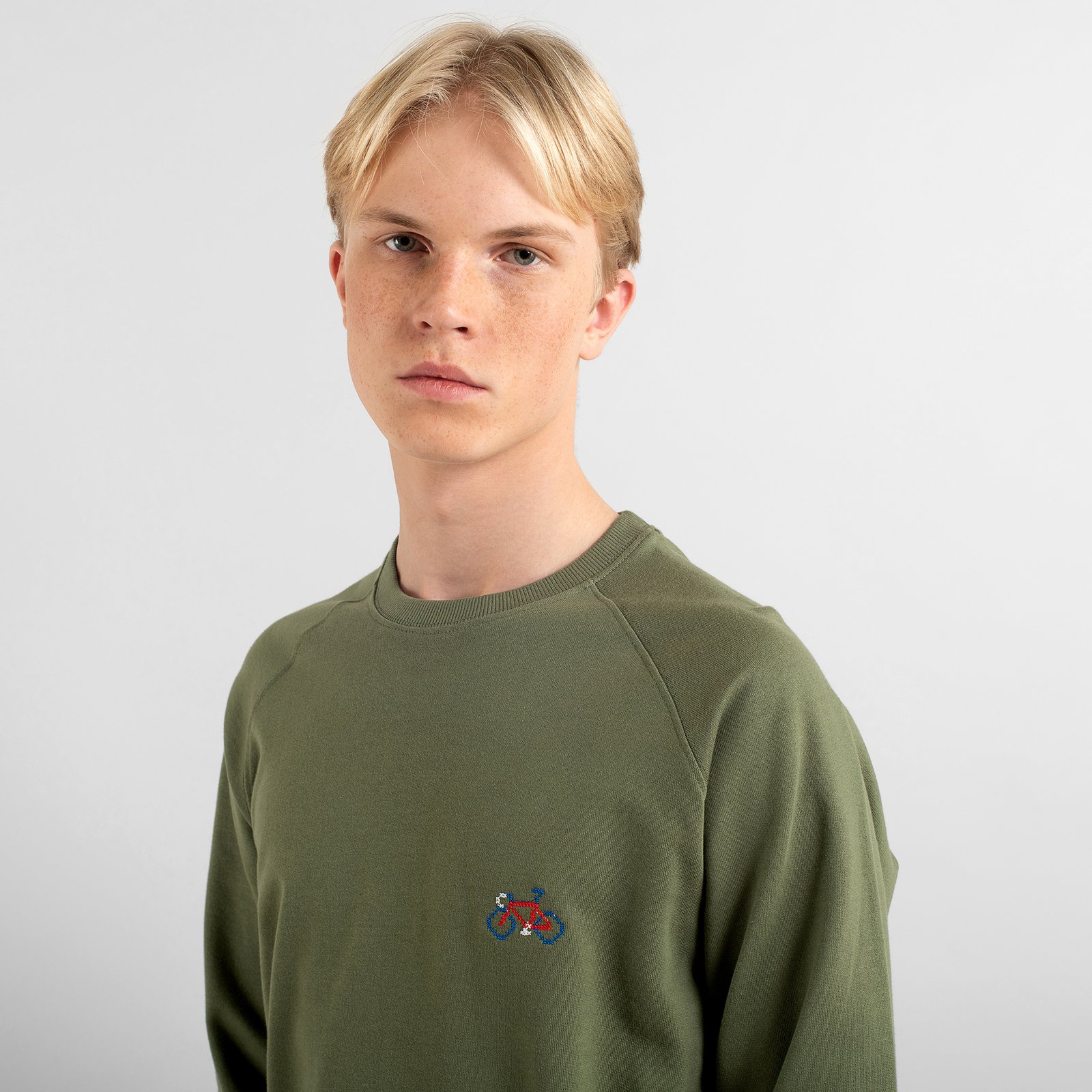 Sweatshirt Malmoe Stitch Bike Leaf Green