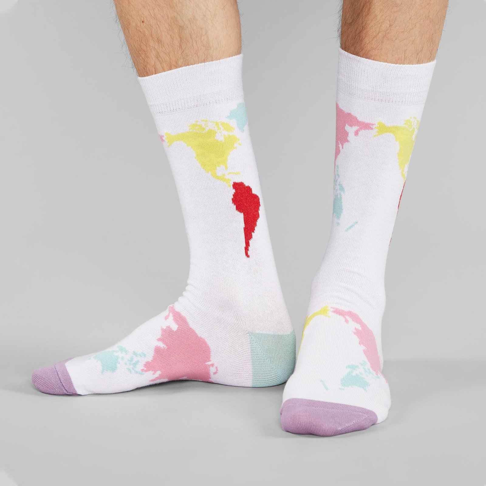 Socks Sigtuna World Map White