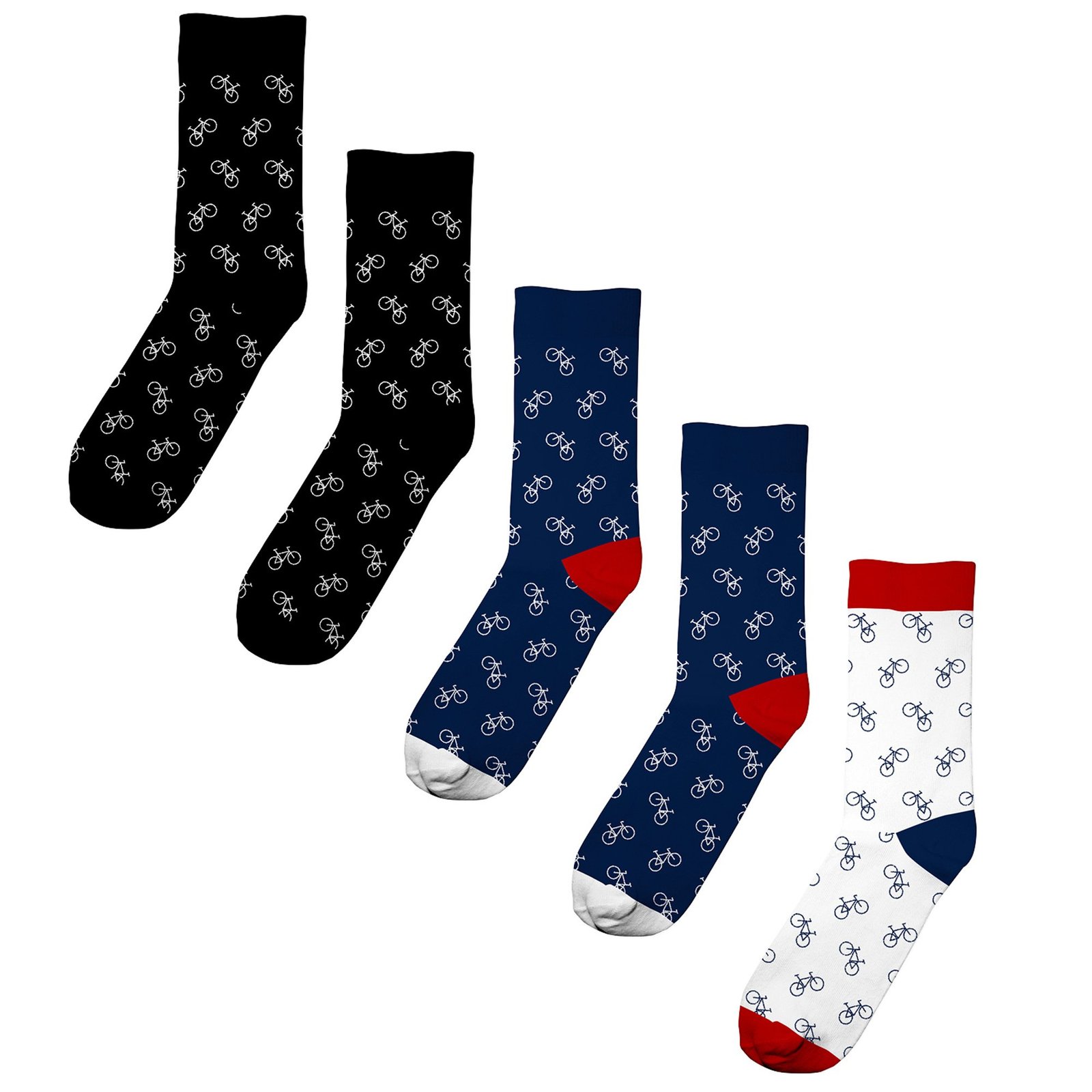 Socks Sigtuna Bike Pattern 5-pack