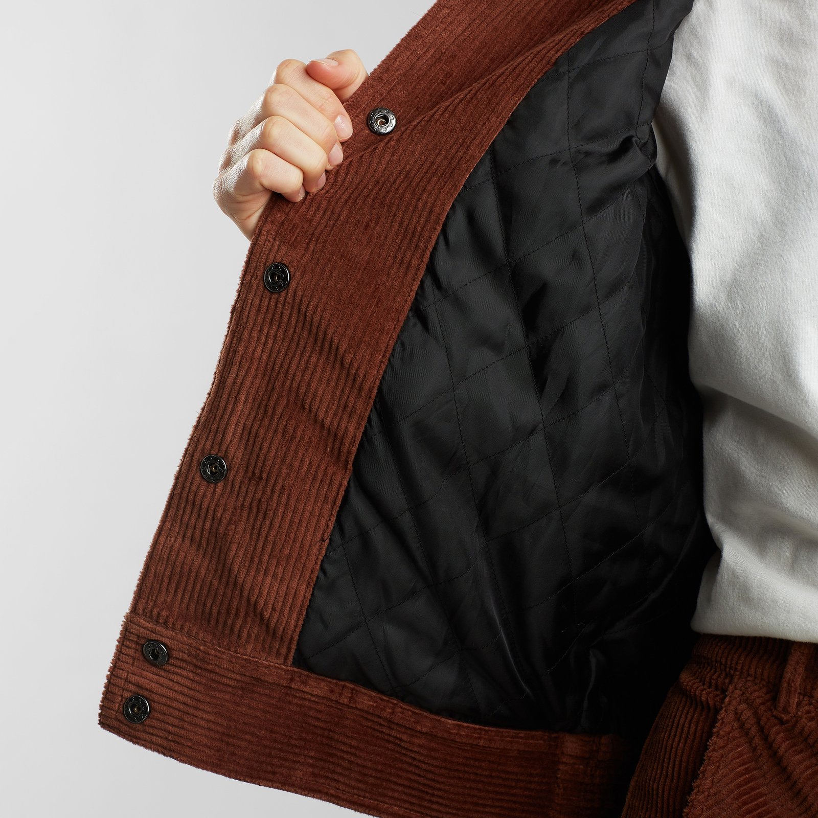 Padded Jacket Ljungby Corduroy Brown