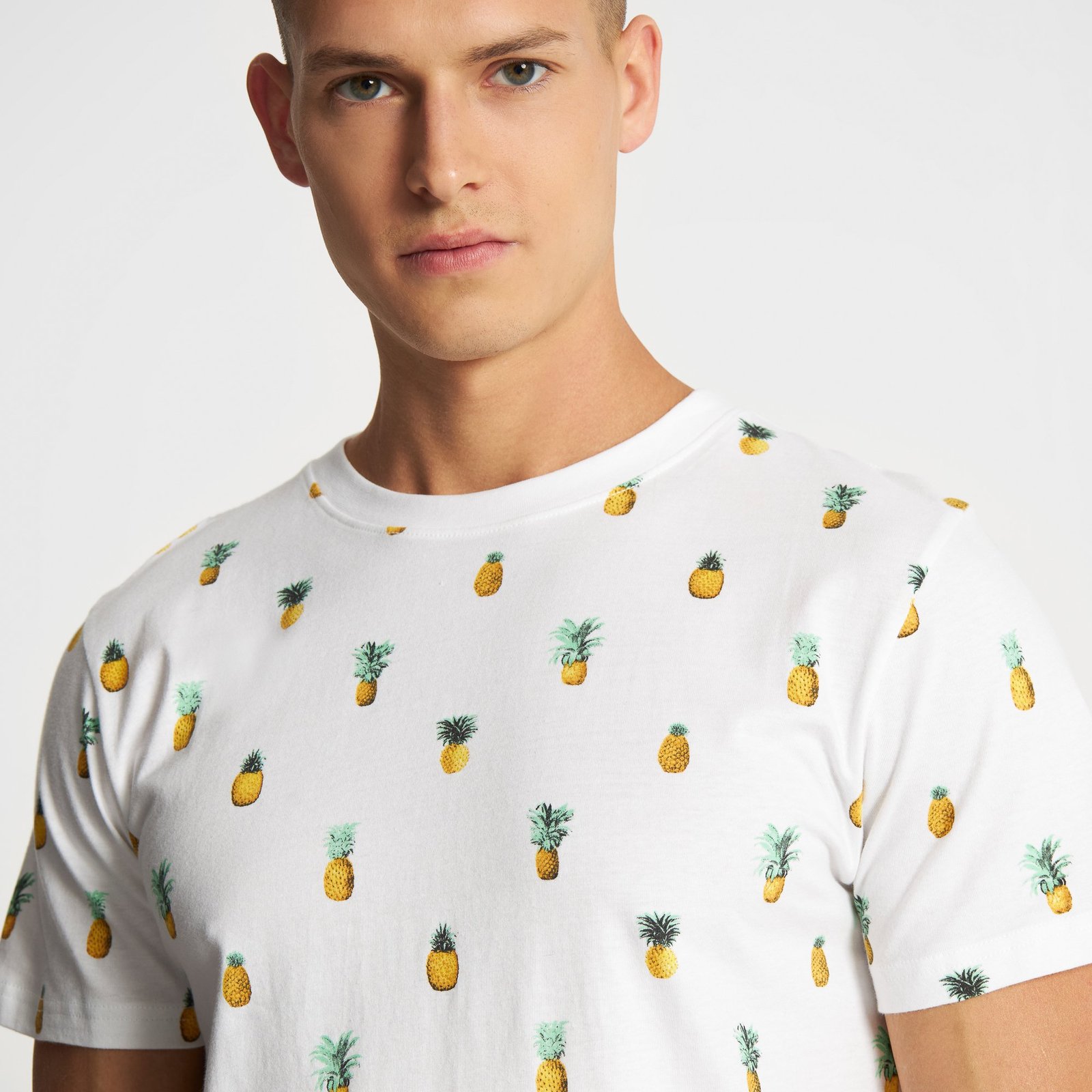 T-shirt Stockholm Pineapples White