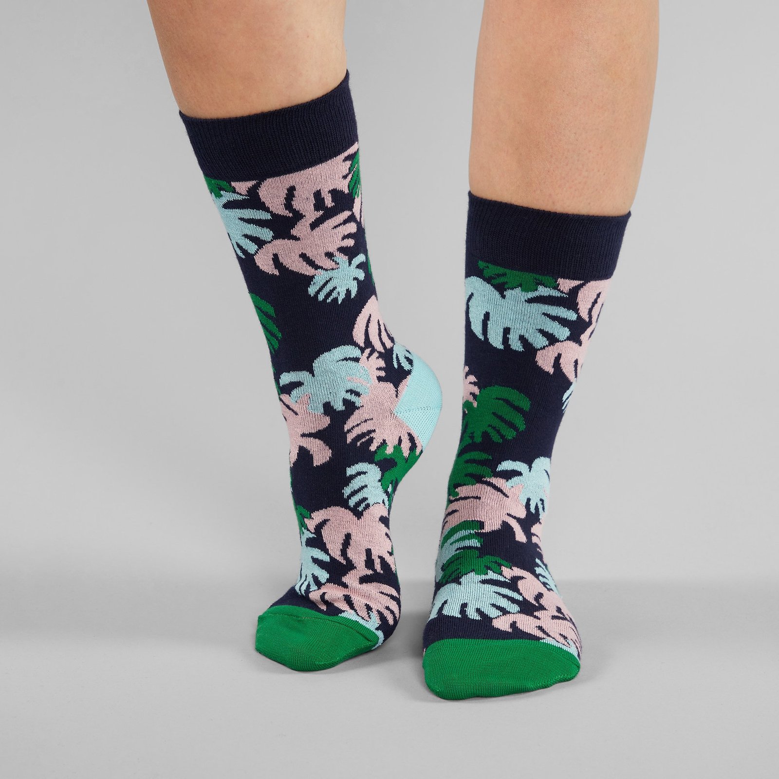 Socks Sigtuna Monstera Navy