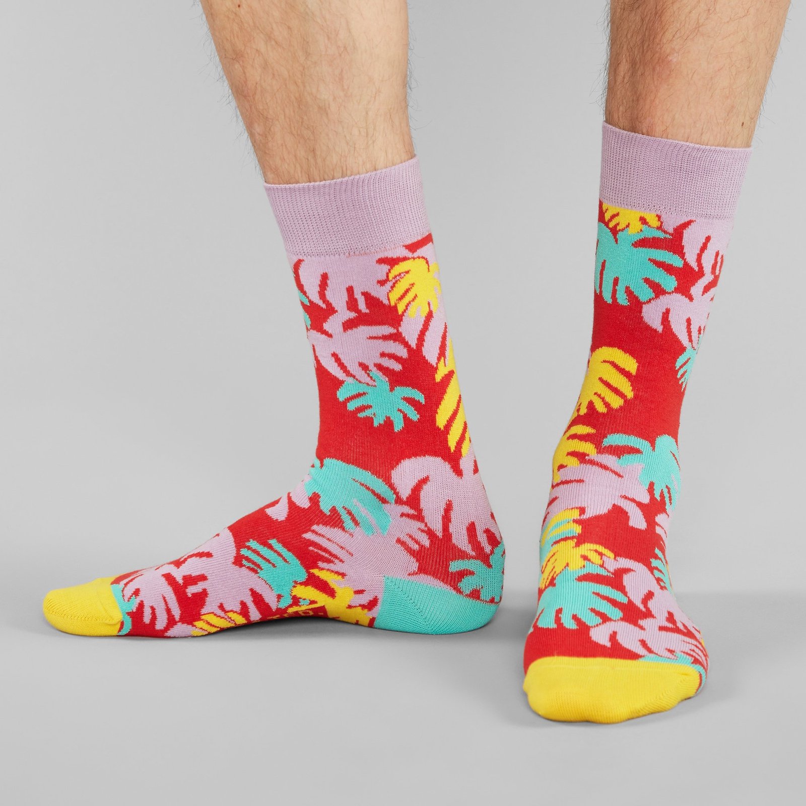 Socks Sigtuna Monstera Red