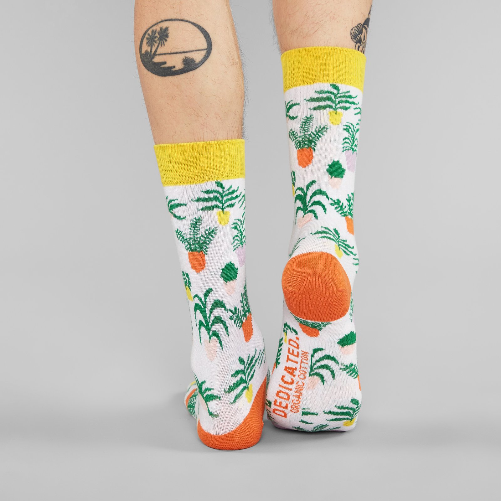 Socks Sigtuna Plants White