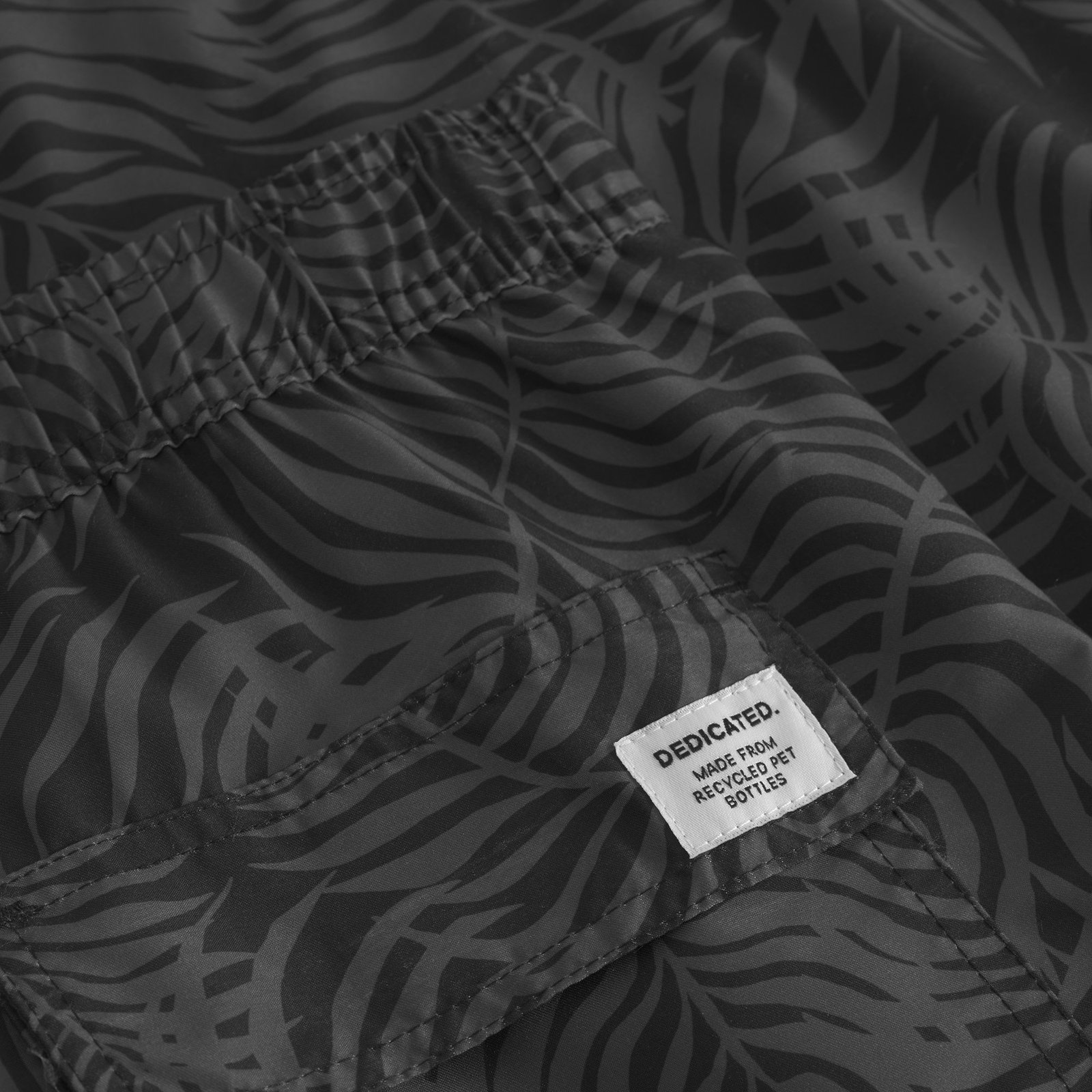 Swim Shorts Sandhamn Palm Leaves Black