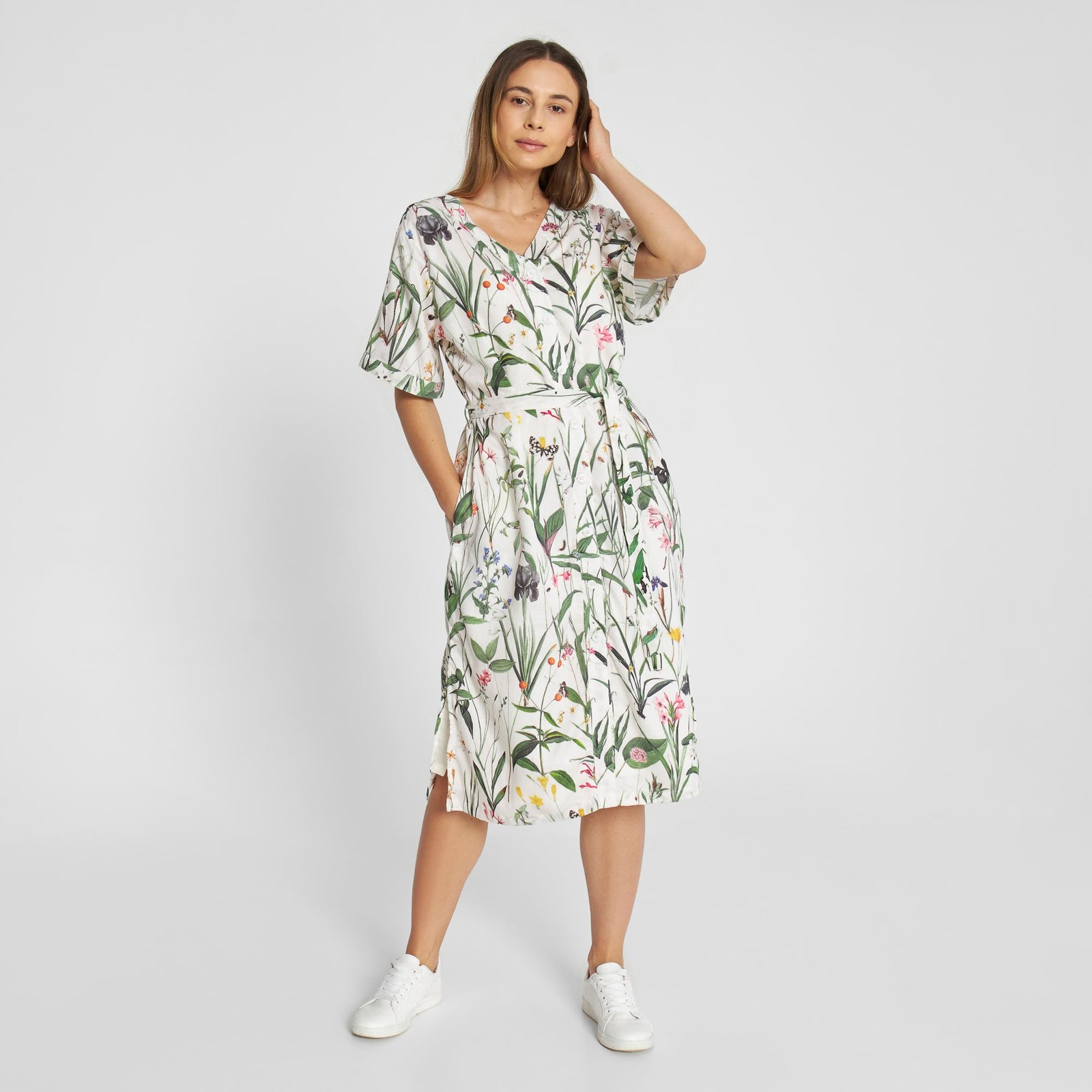 Dress Bornholm Flower Field Off-White