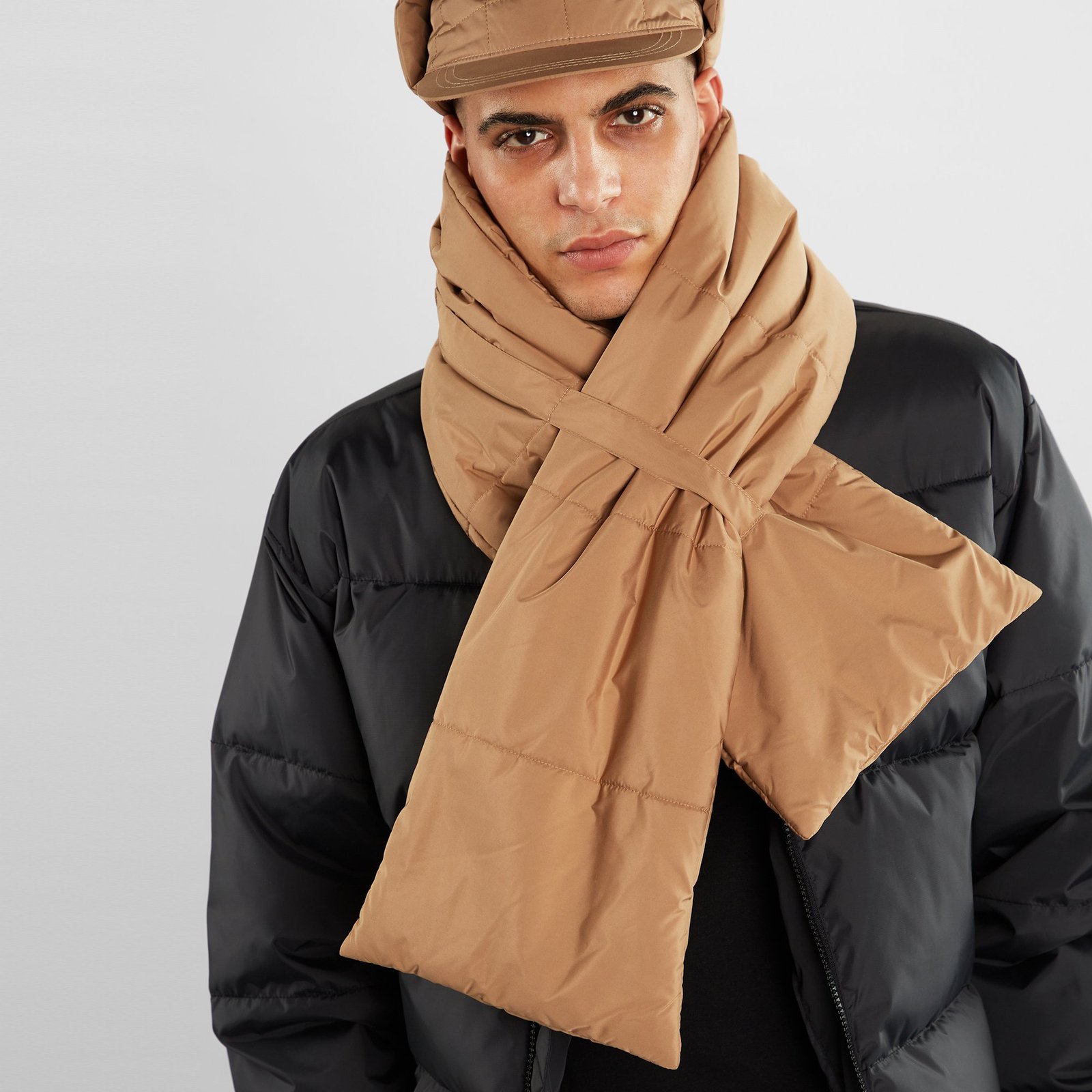 Puffer Scarf Pajala Tiger Brown