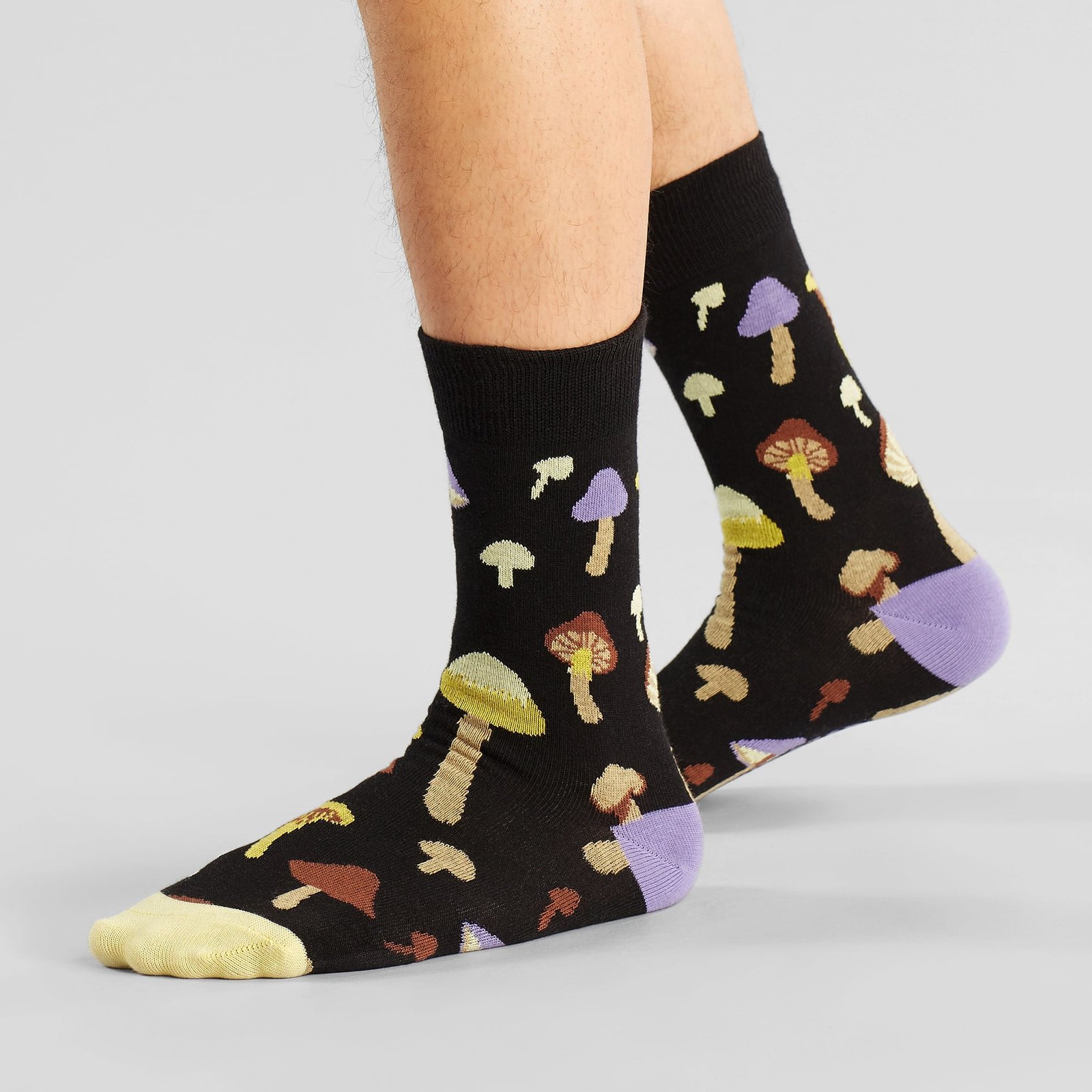 Socks Sigtuna Mushrooms Black