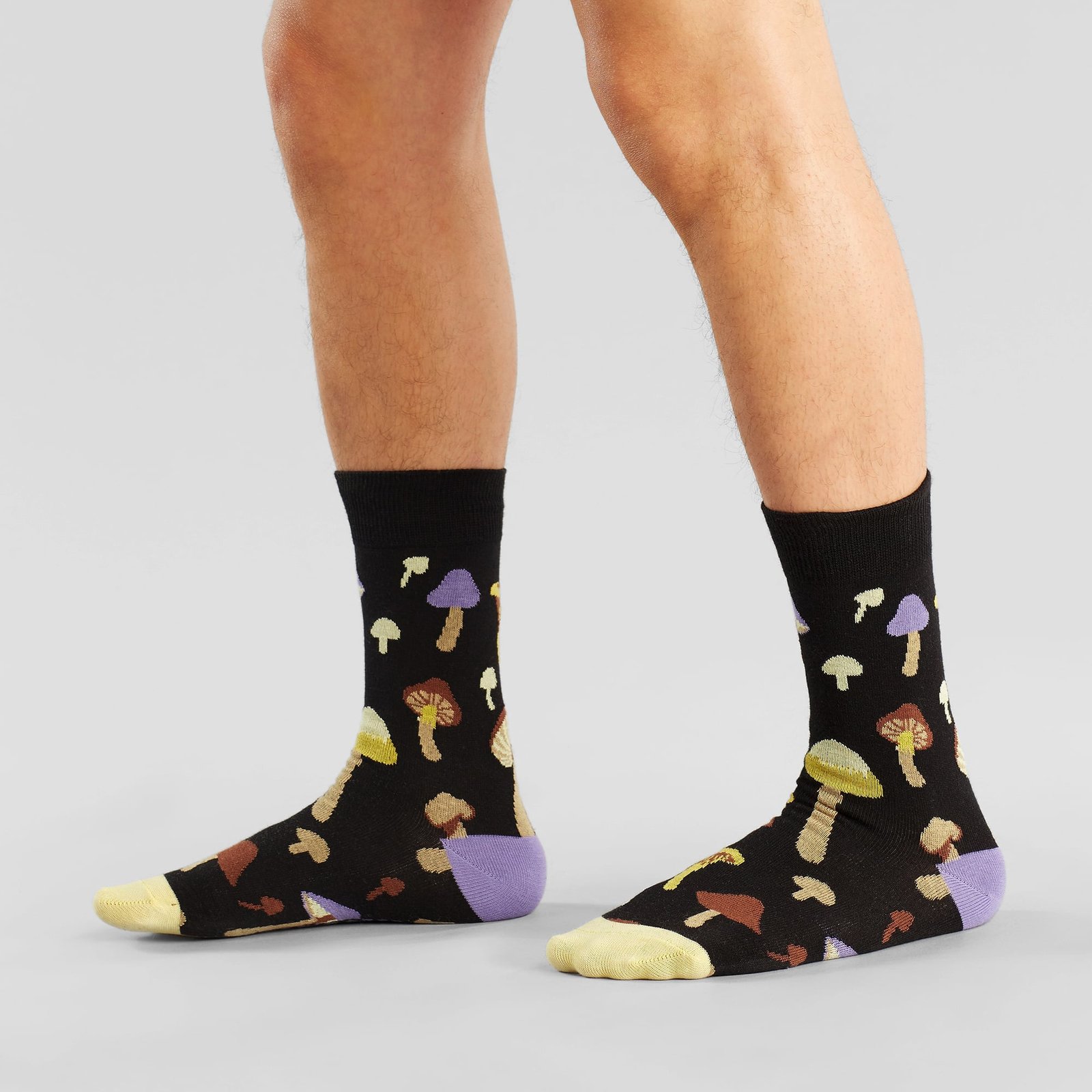 Socks Sigtuna Mushrooms Black