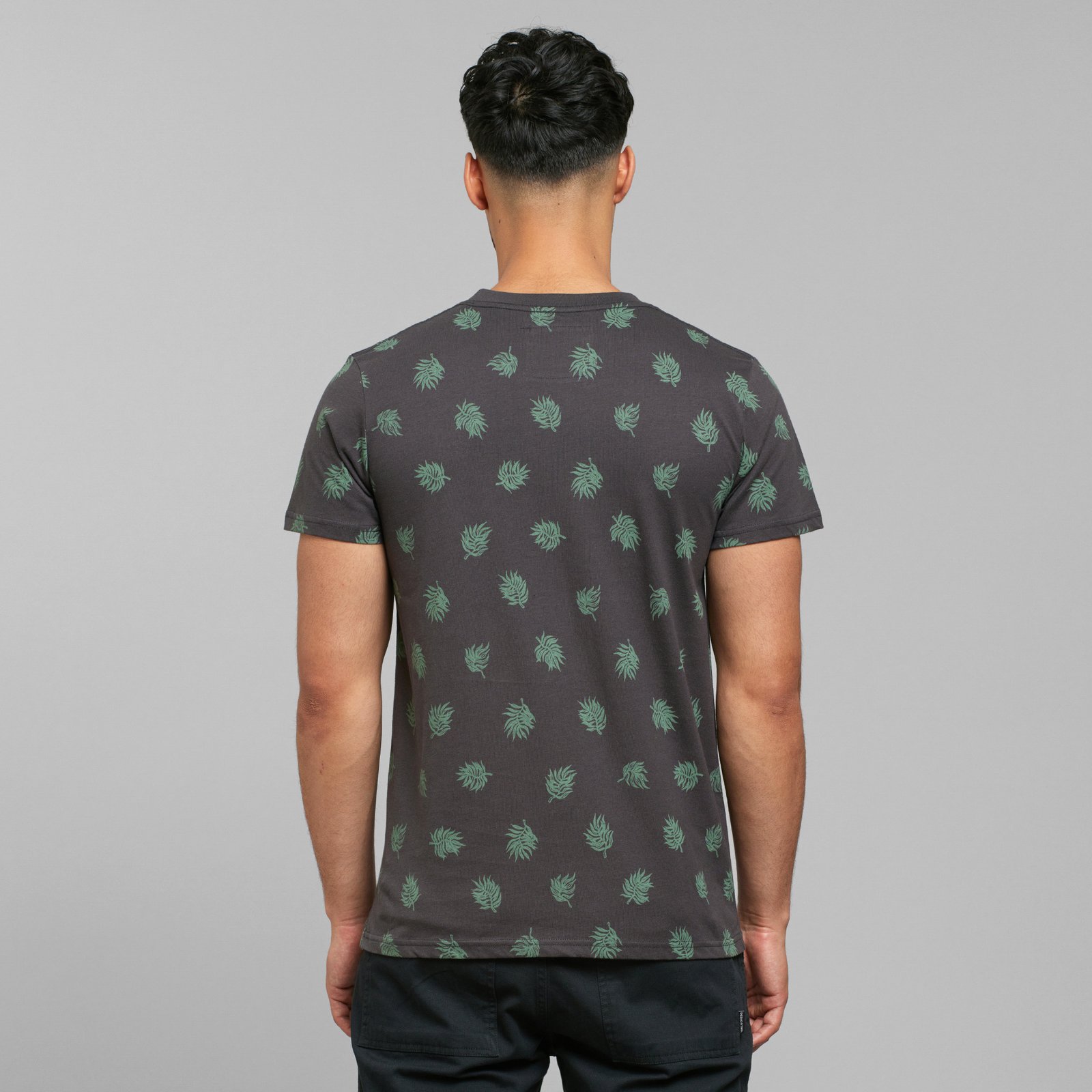 T-shirt Stockholm Leaf AOP Charcoal
