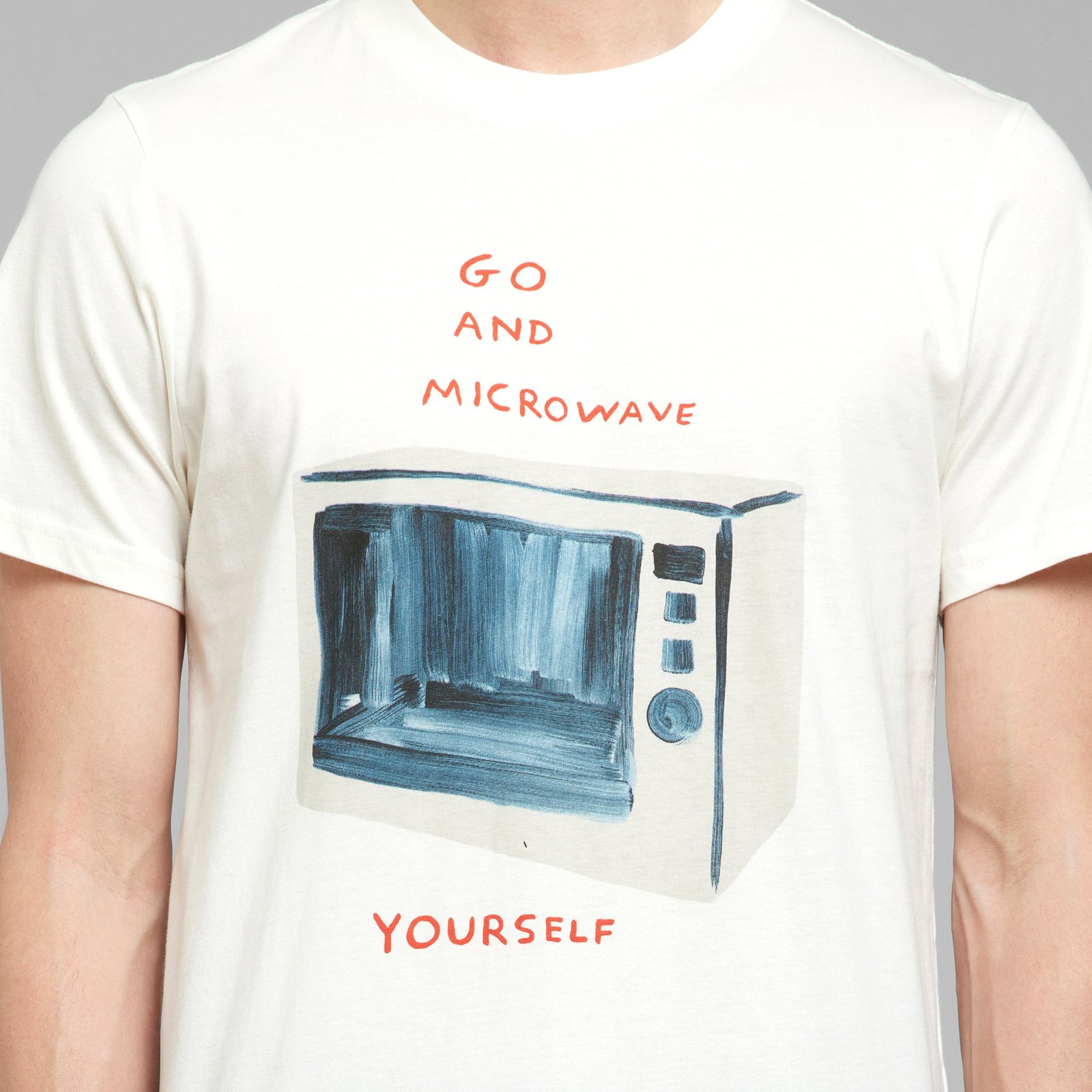 T-shirt Stockholm Shrigley Microwave Off White