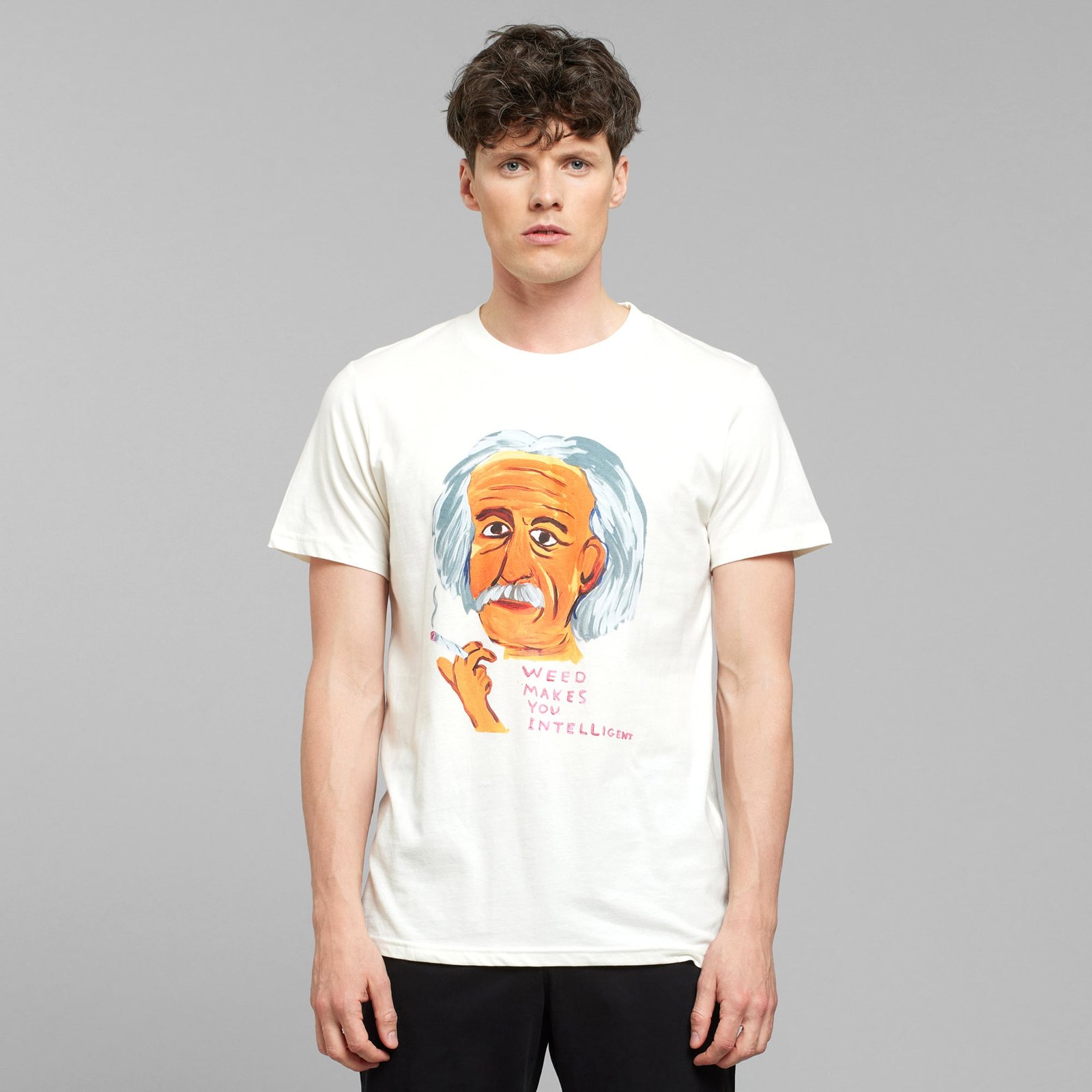 T-shirt Stockholm Shrigley Weed Off White