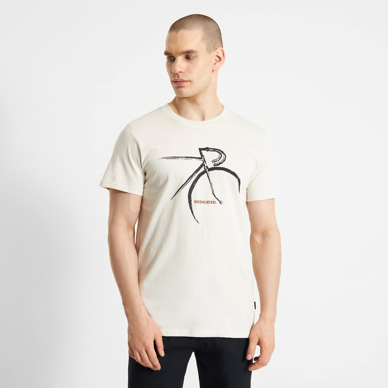 T-shirt Stockholm Side Bike Oat White