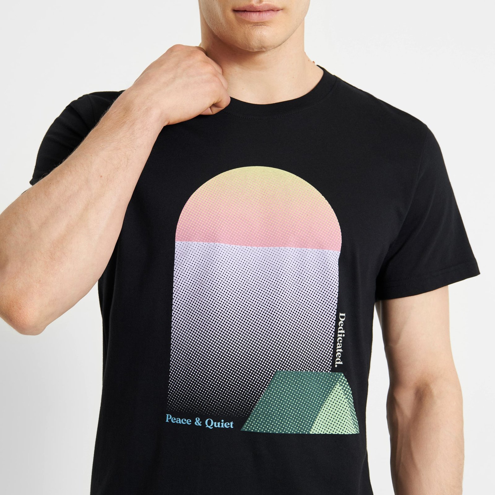 T-shirt Stockholm Tent Sunset Black