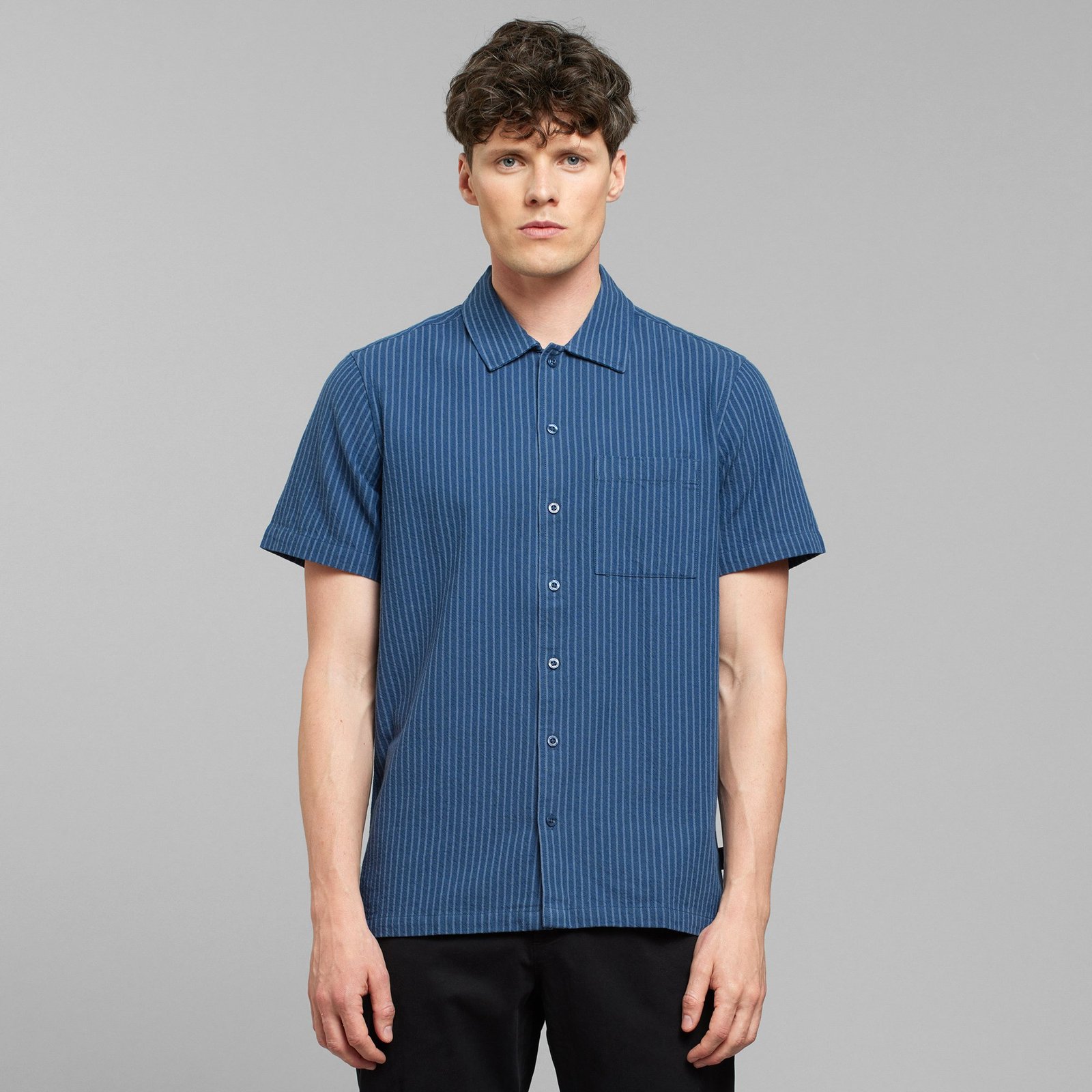 Shirt Brantevik Work Stripe Dark Blue
