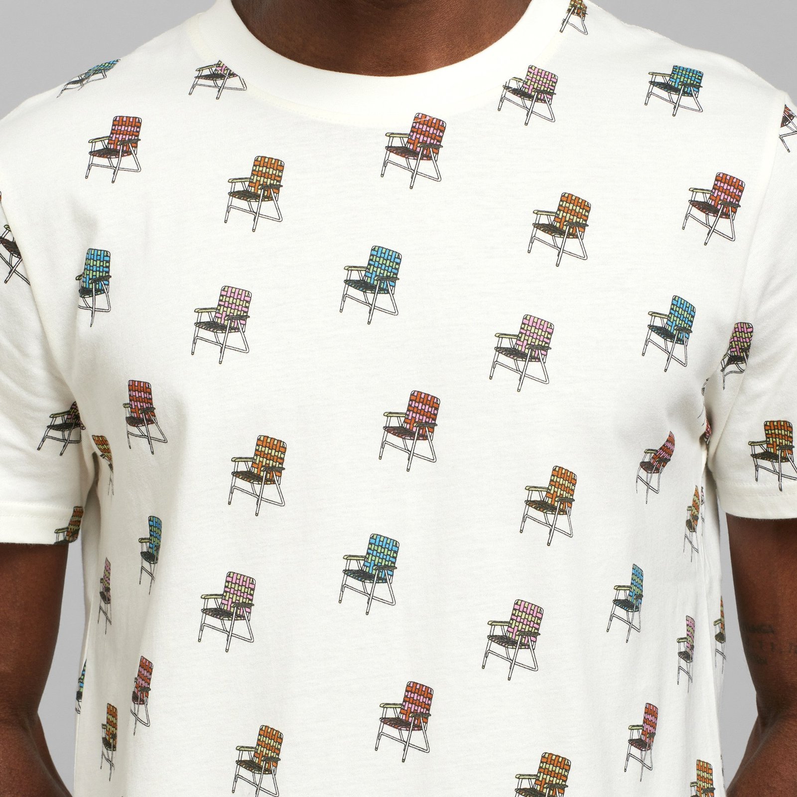 T-shirt Stockholm Lawn Chair AOP Off White