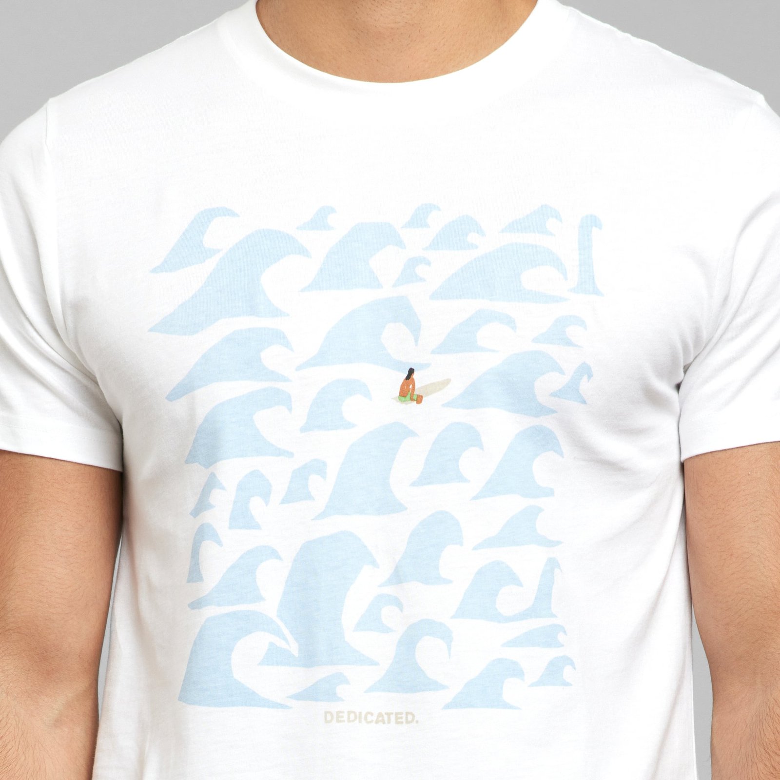T-shirt Stockholm Lone Surfer White