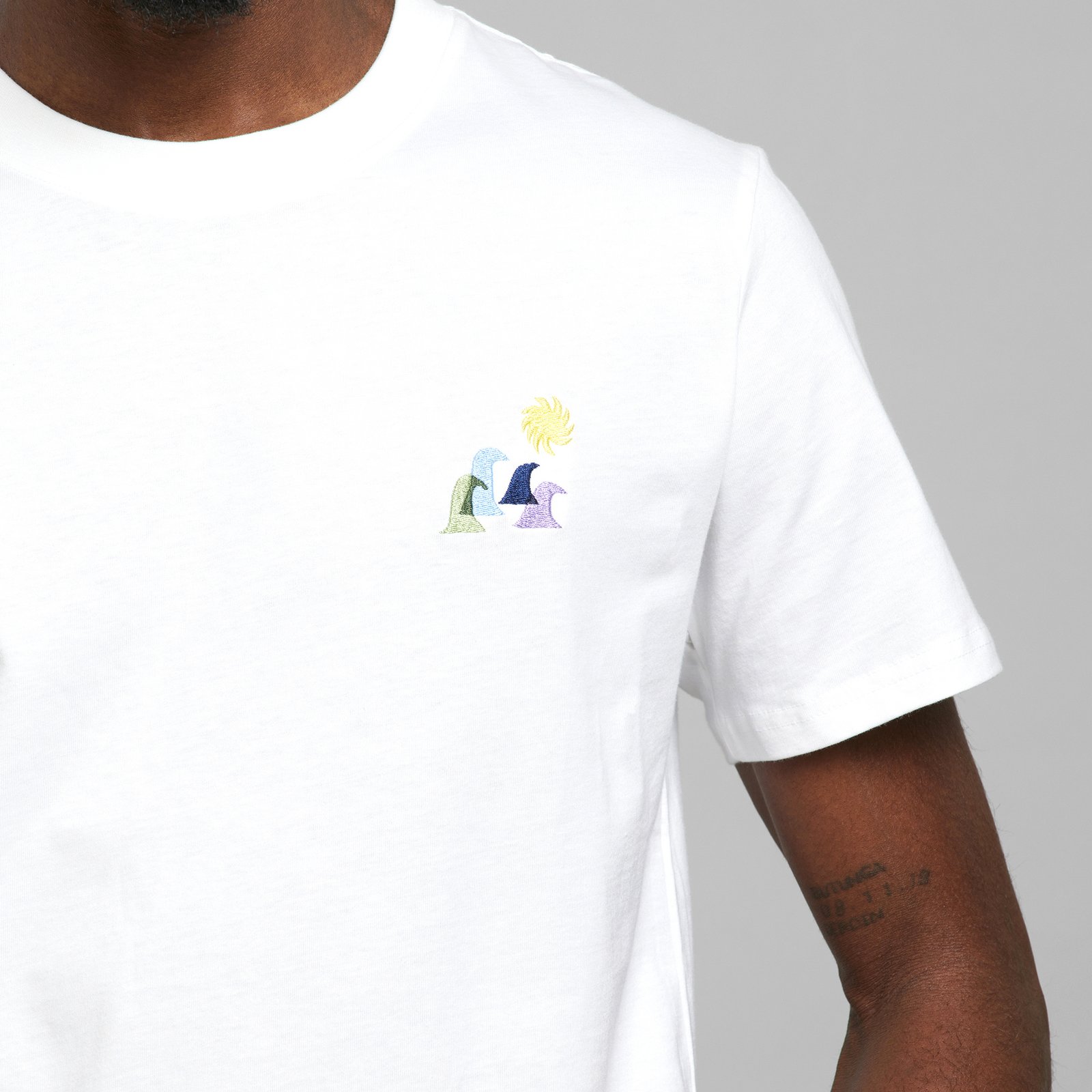 T-shirt Stockholm Wave Sun White