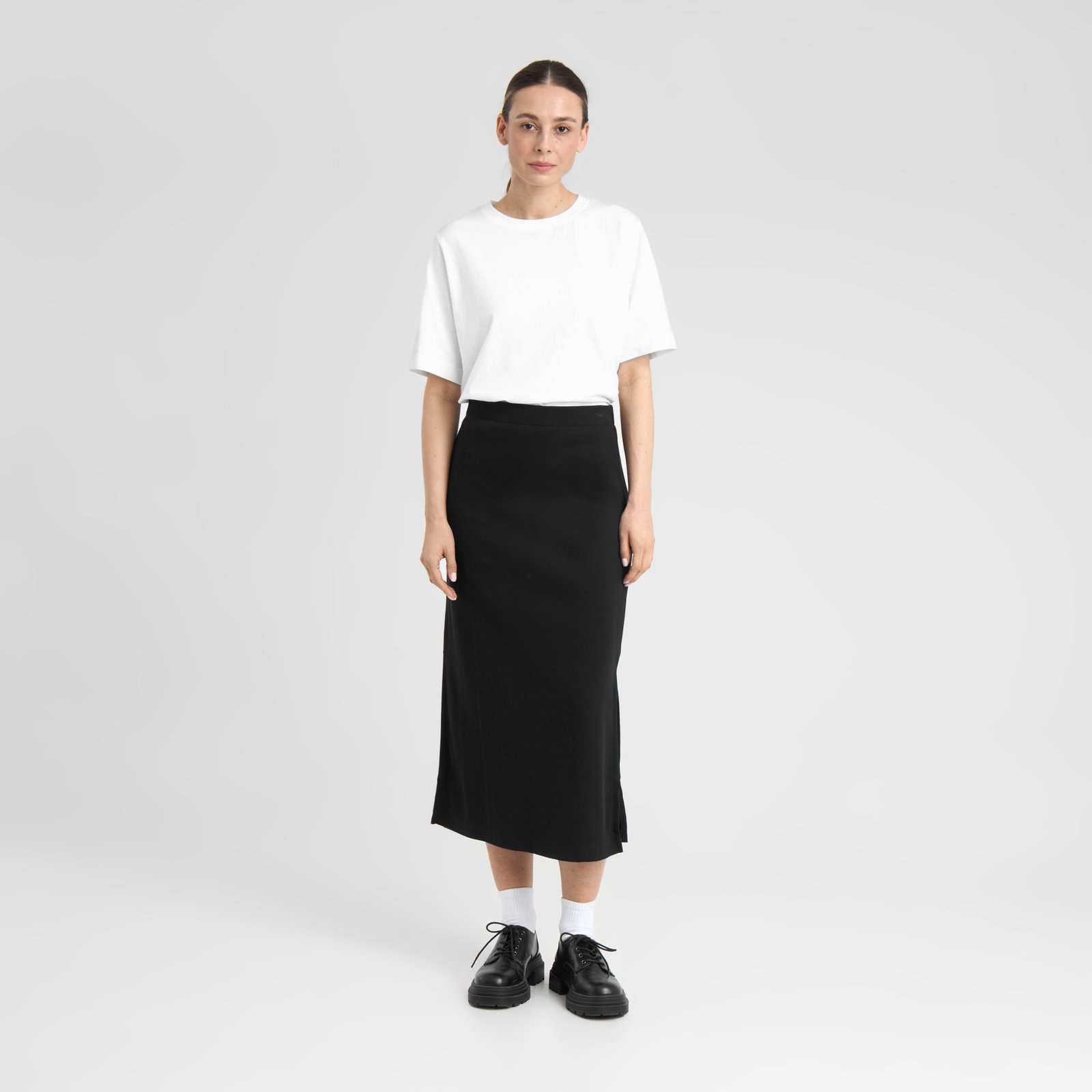 Rib Skirt Kvarnvik Black