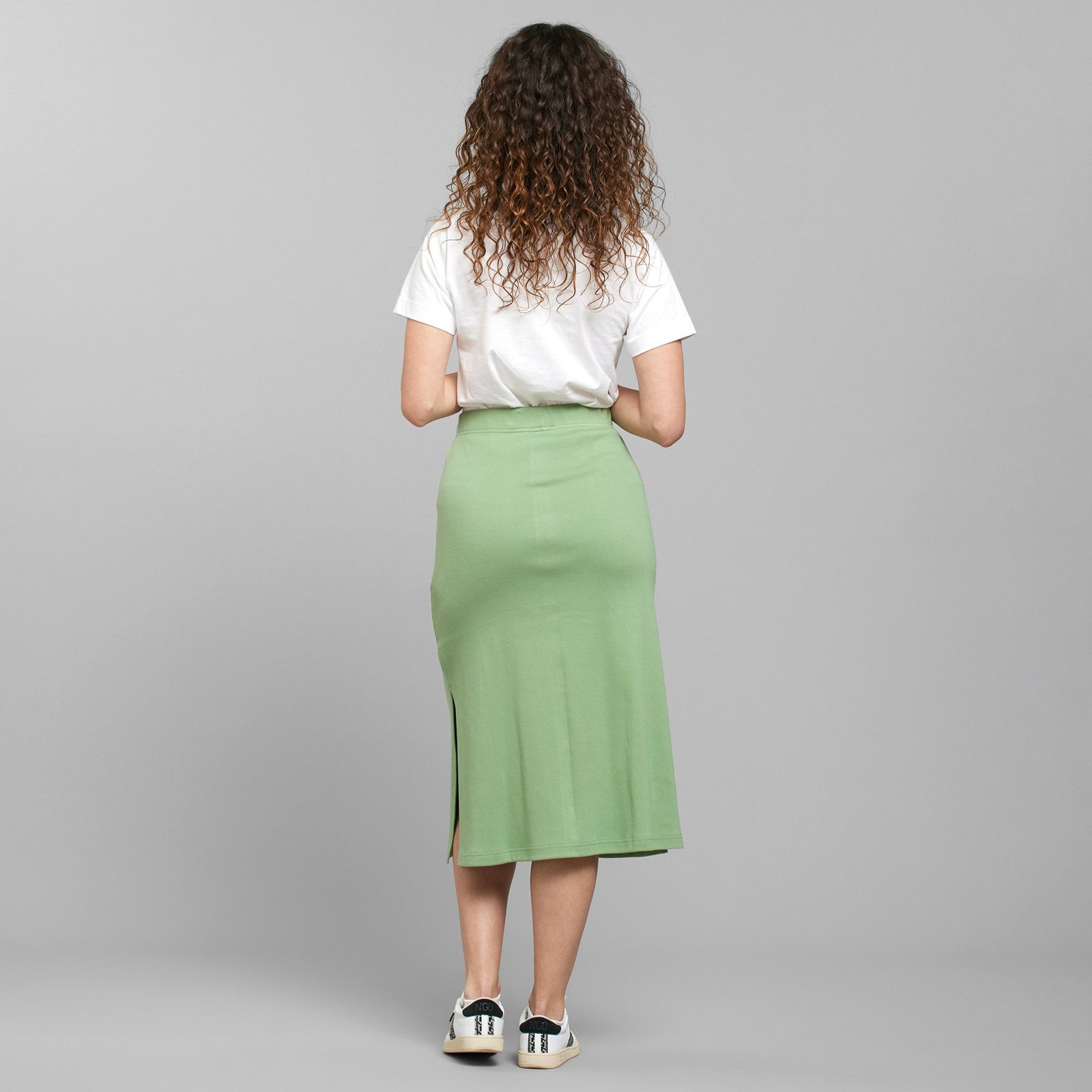 Rib Skirt Kvarnvik Sea Green