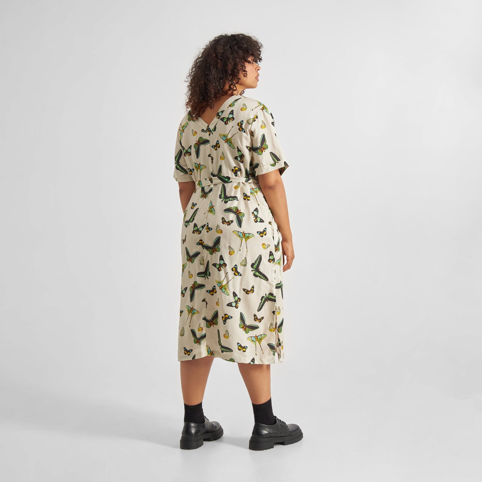 Dress Bornholm Butterfly Oat White