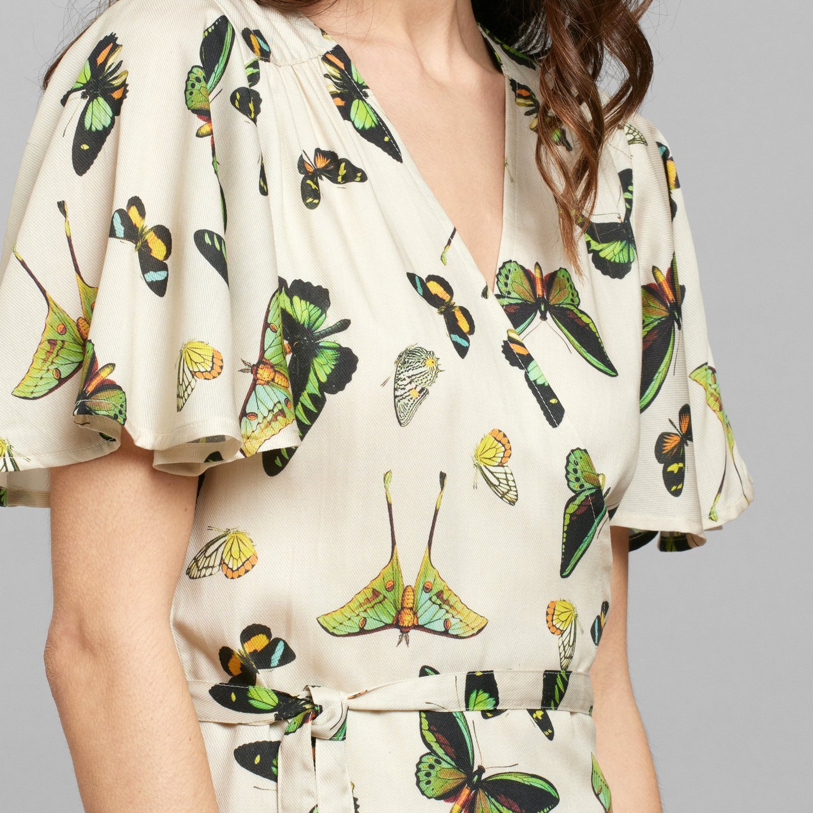 Wrap Dress Kungshamn Butterfly Oat White