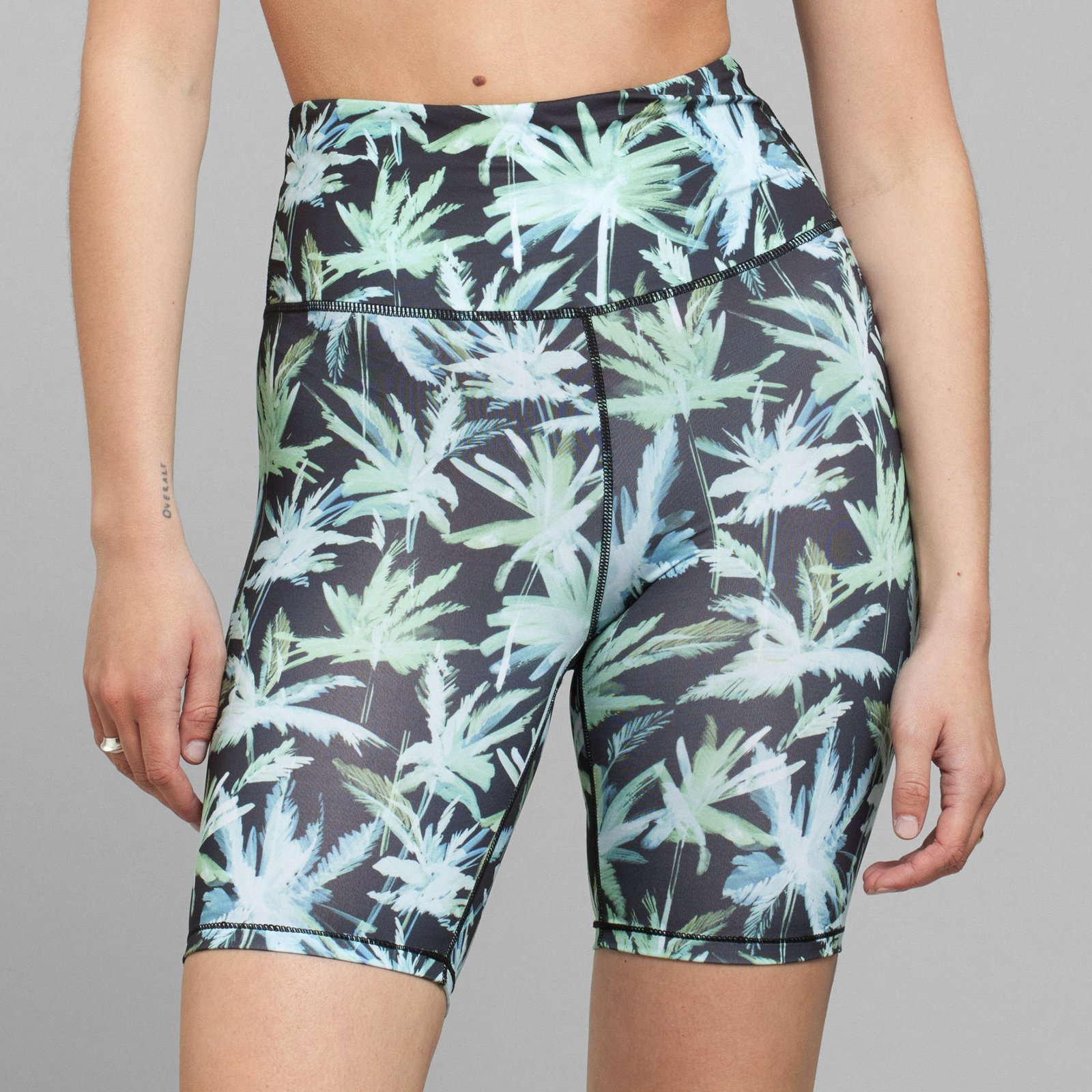 Bike Tights Kortebo Painted Palmtrees Black