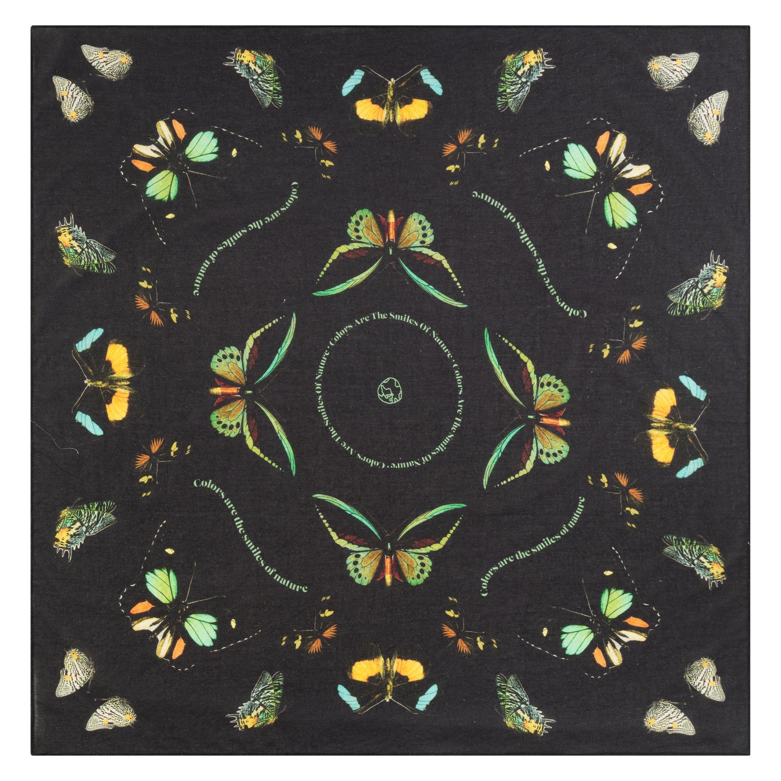Scarf Kullavik Butterflies Black