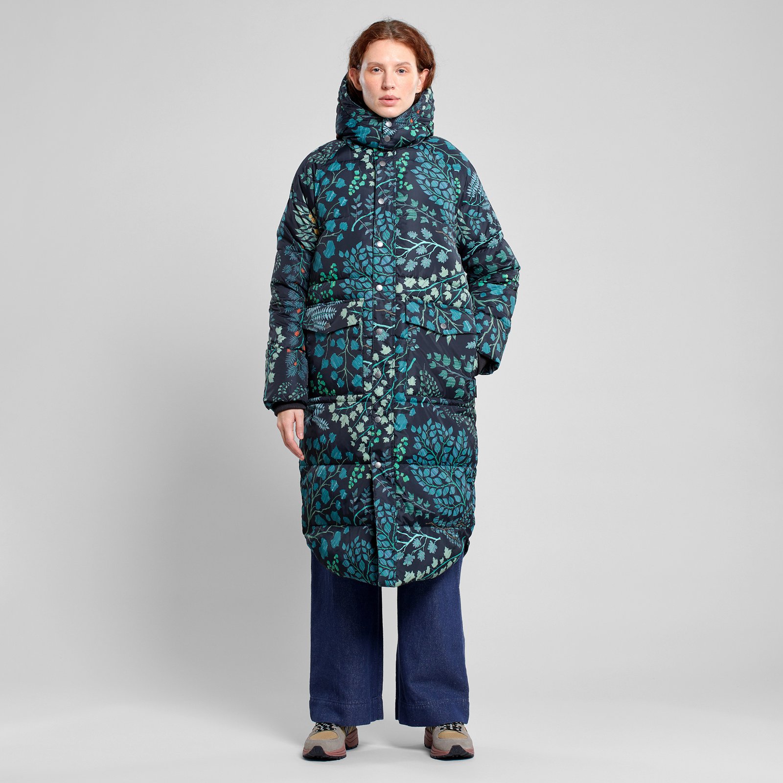 Puffer Jacket Haparanda Botanical Quilt Black