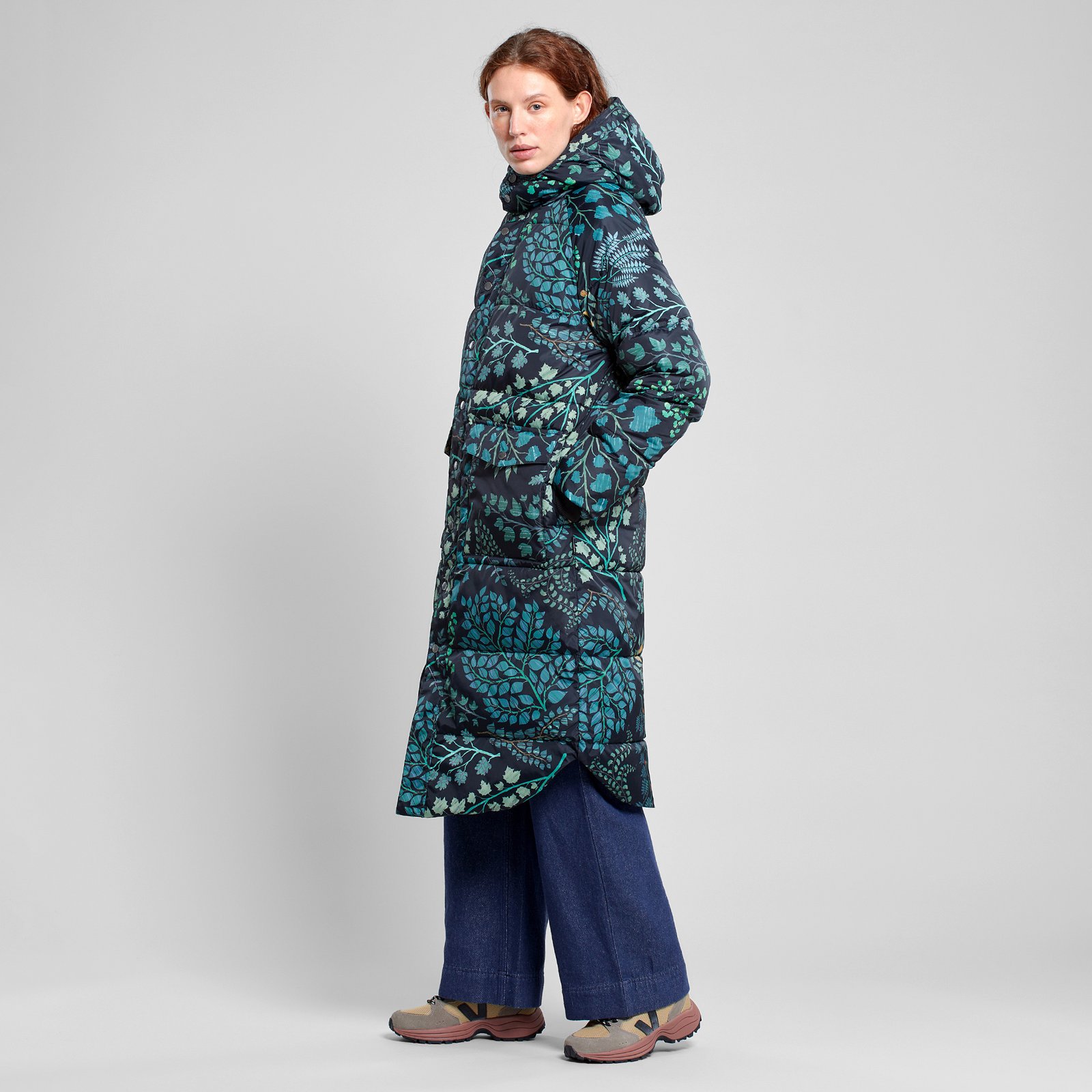 Puffer Jacket Haparanda Botanical Quilt Black