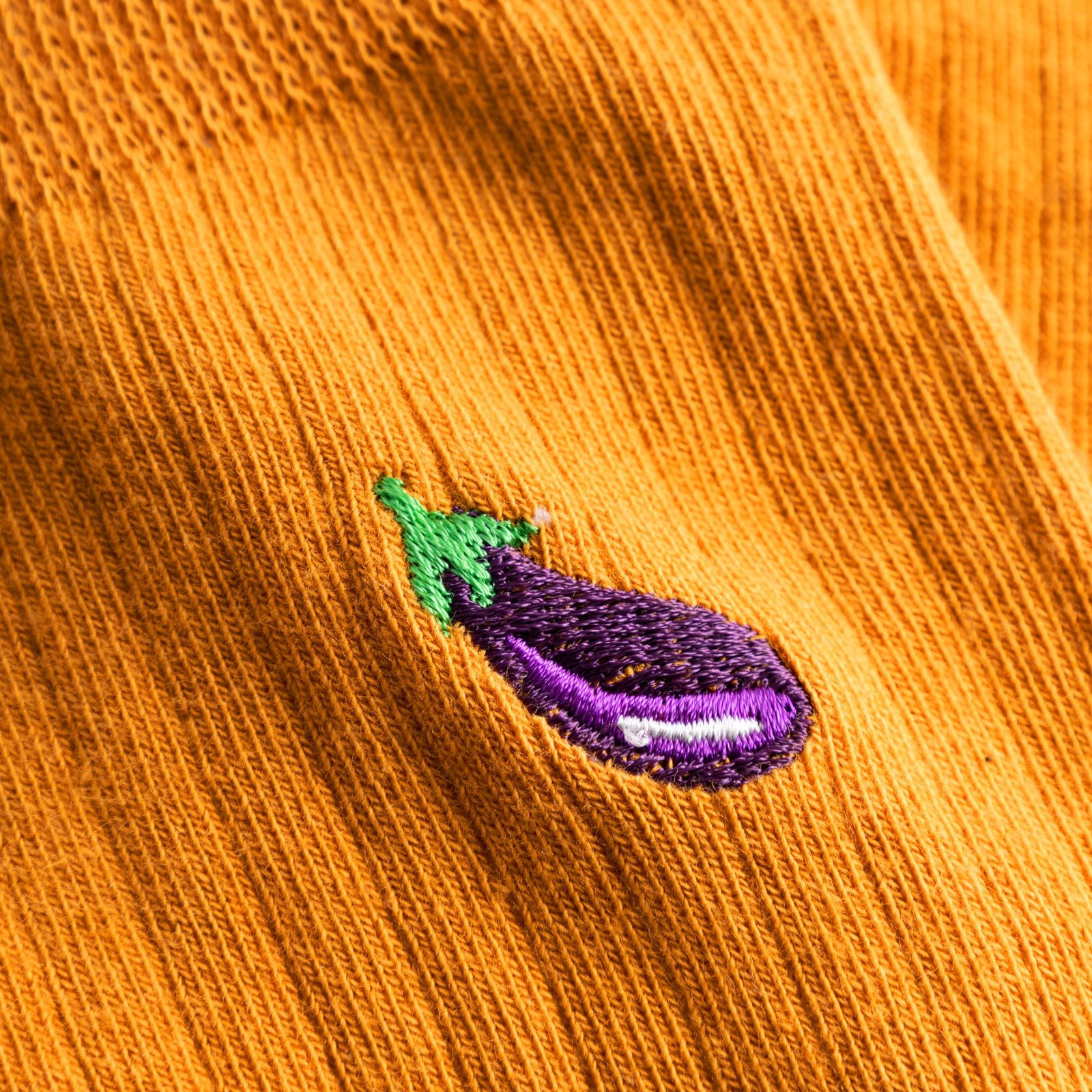 Rib Socks Knivsta Eggplant Nugget Orange