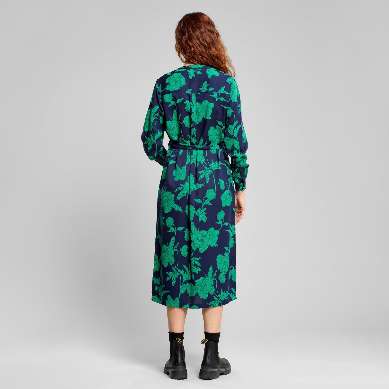Shirt Dress Falsterbo Duotone Floral Green