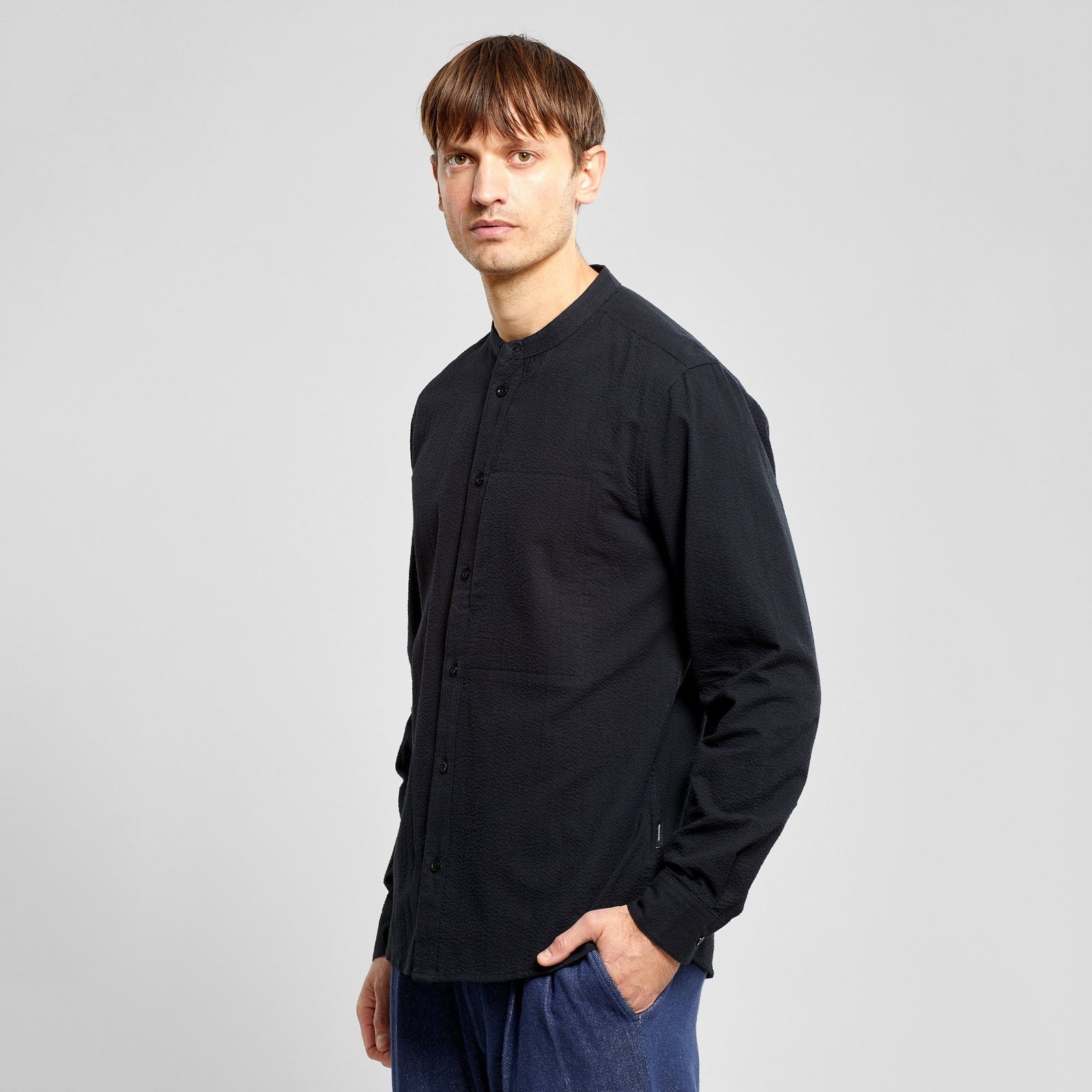 Shirt Onsala Seersucker Black