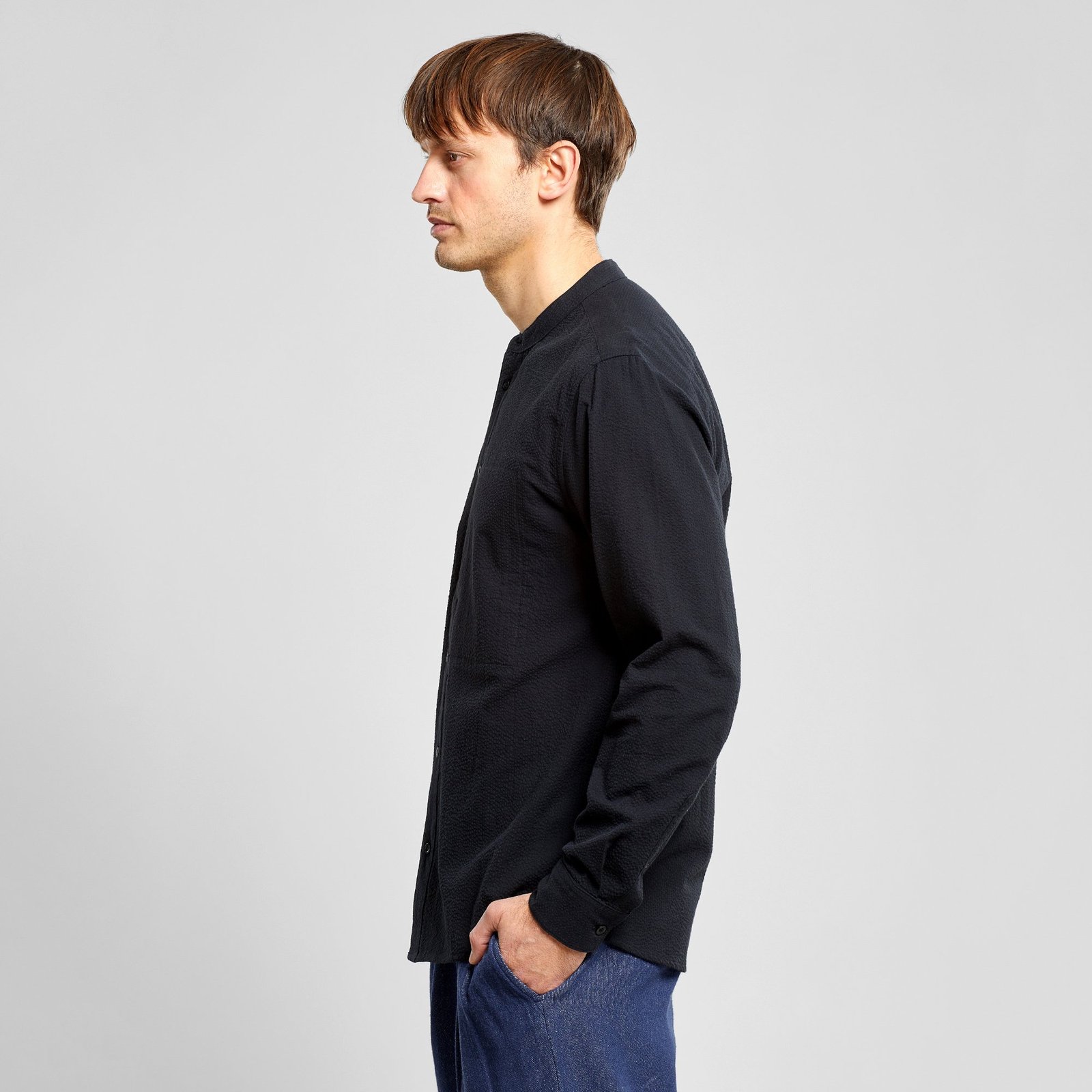 Shirt Onsala Seersucker Black