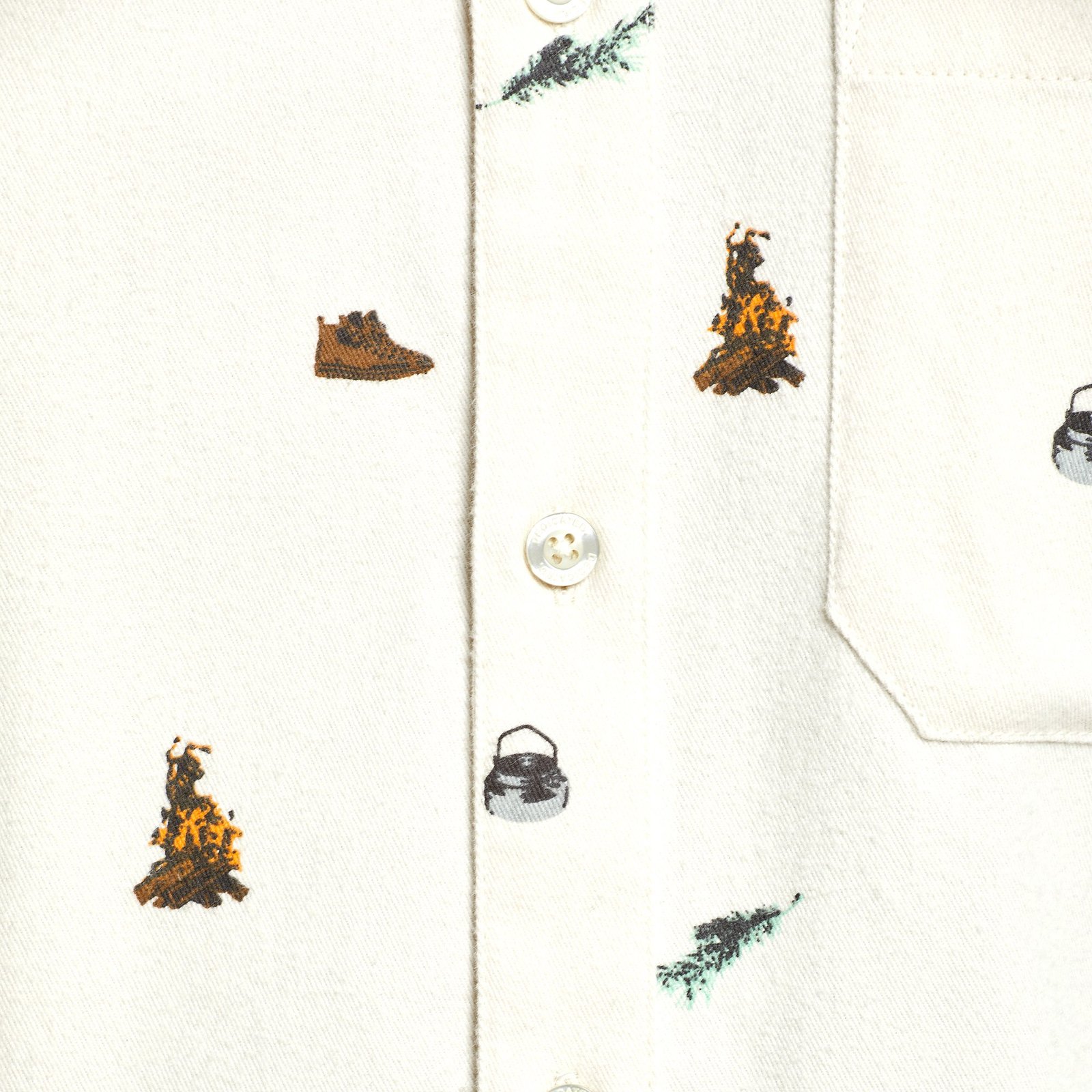 Shirt Rute Hike AOP Oat White