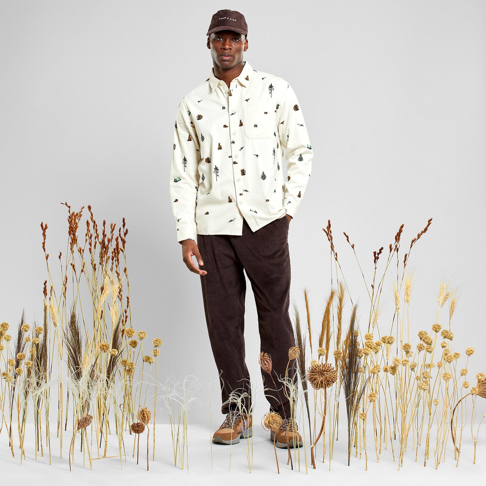 Shirt Rute Hike AOP Oat White