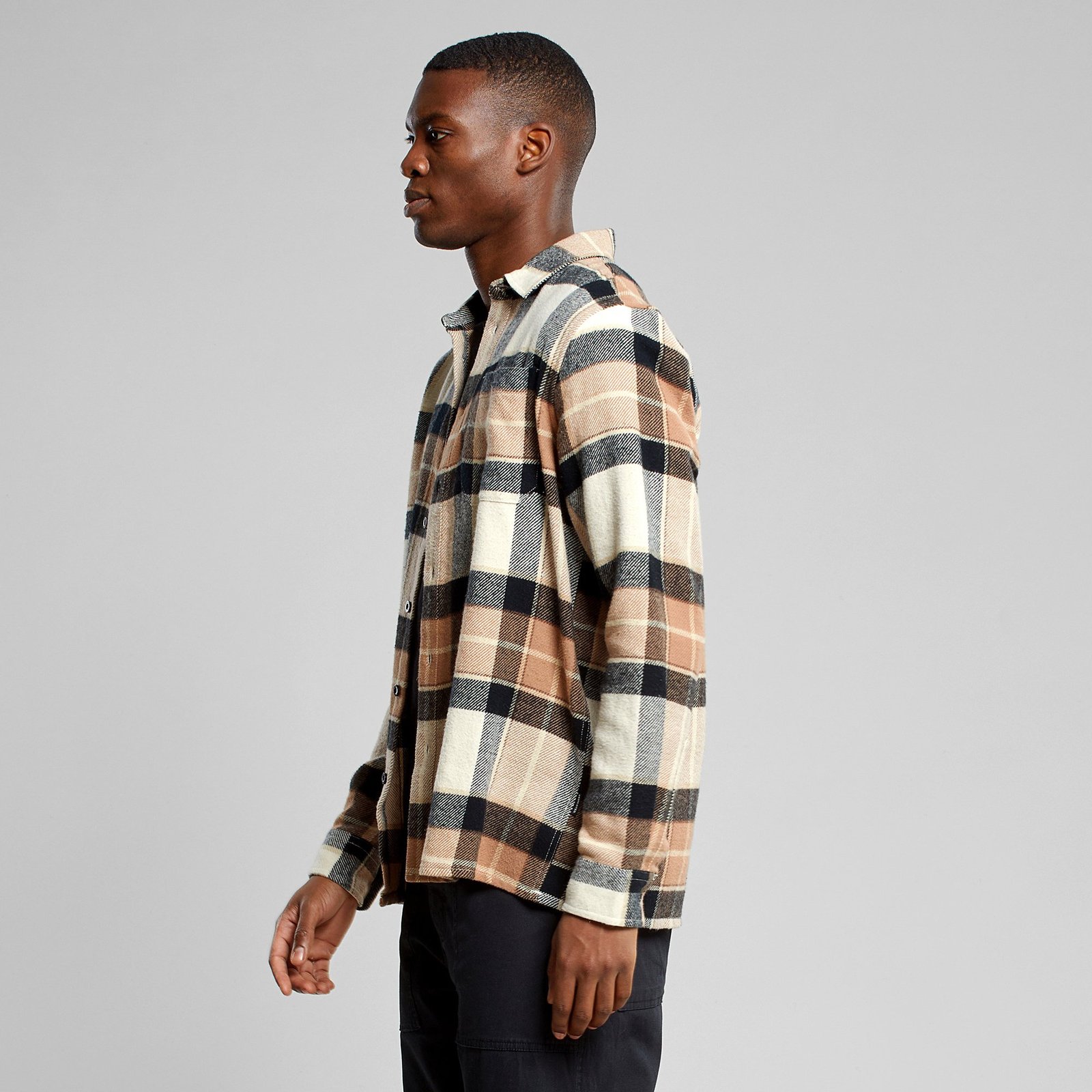 Shirt Rute Multi Check Oat White