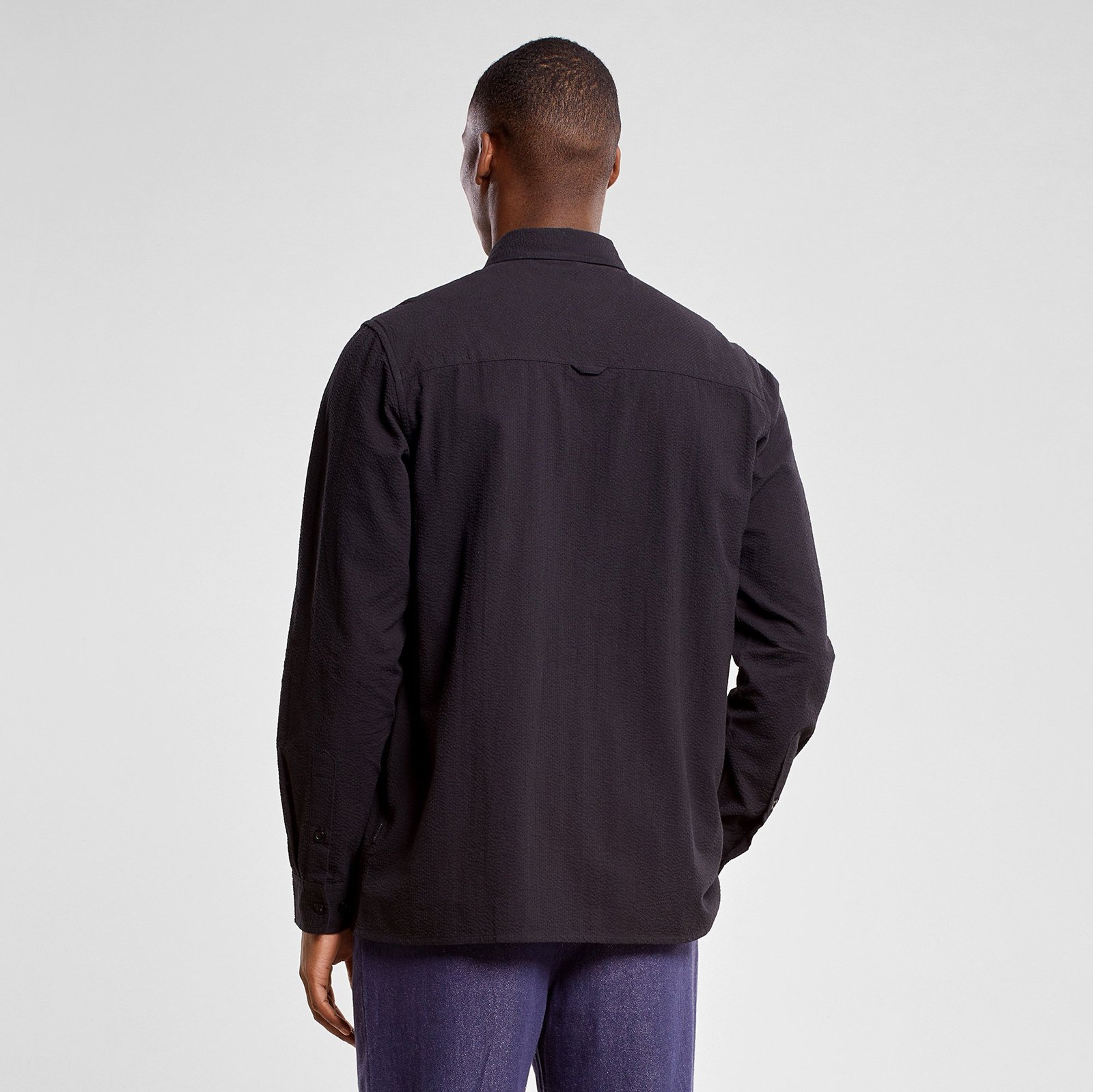 Shirt Rute Seersucker Black