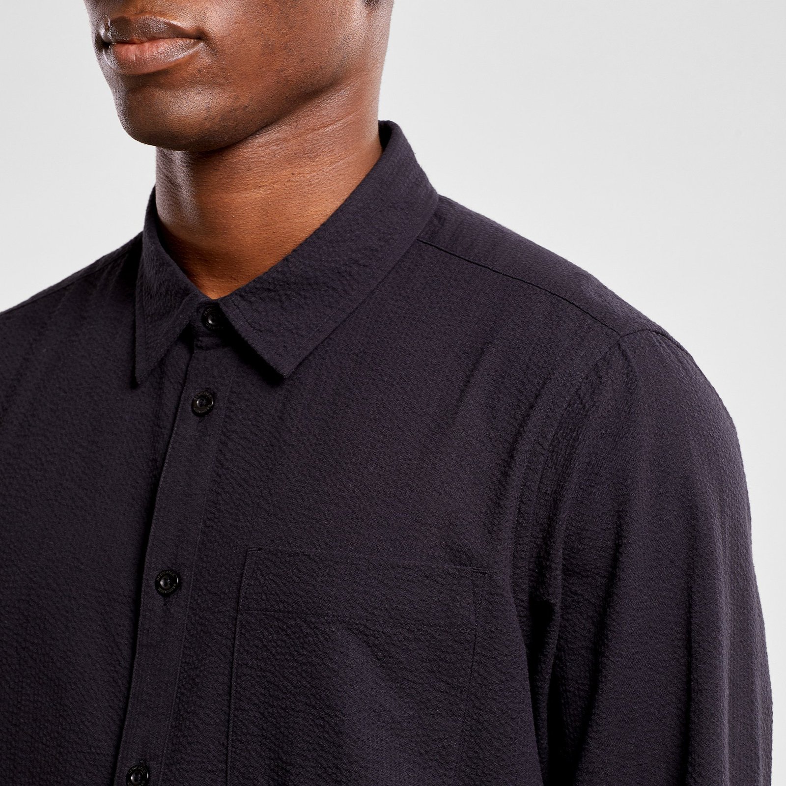 Shirt Rute Seersucker Black