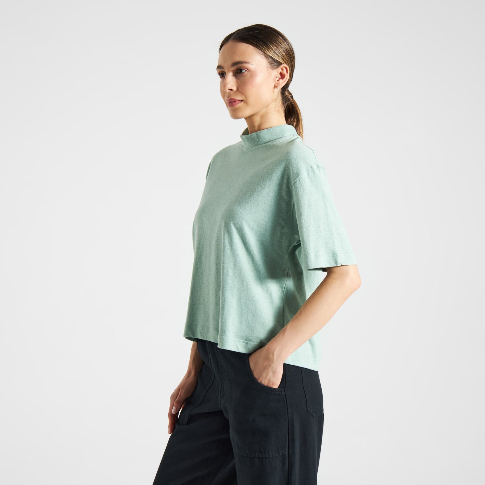 T-shirt Floda Granite Green