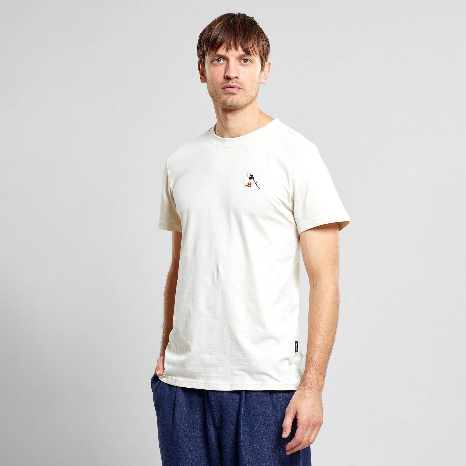 T-shirt Stockholm Hot Coffee Emb Oat White