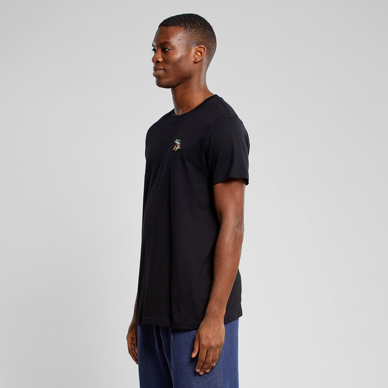 T-shirt Stockholm Pike Fish Emb Black
